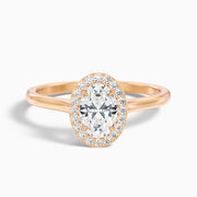 Emmaline Oval Halo Moissanite Engagement Ring