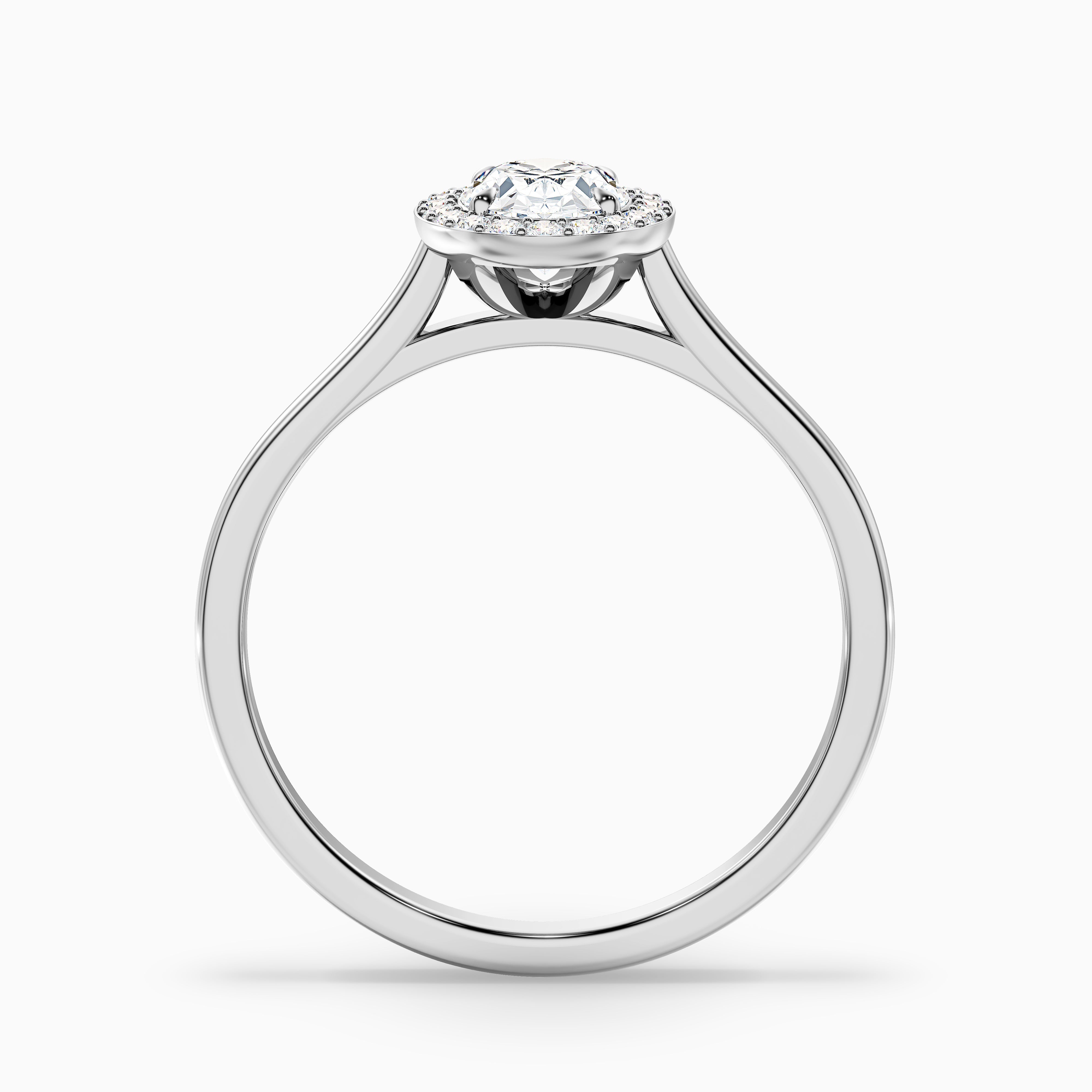 Emmaline Oval Halo Moissanite Engagement Ring