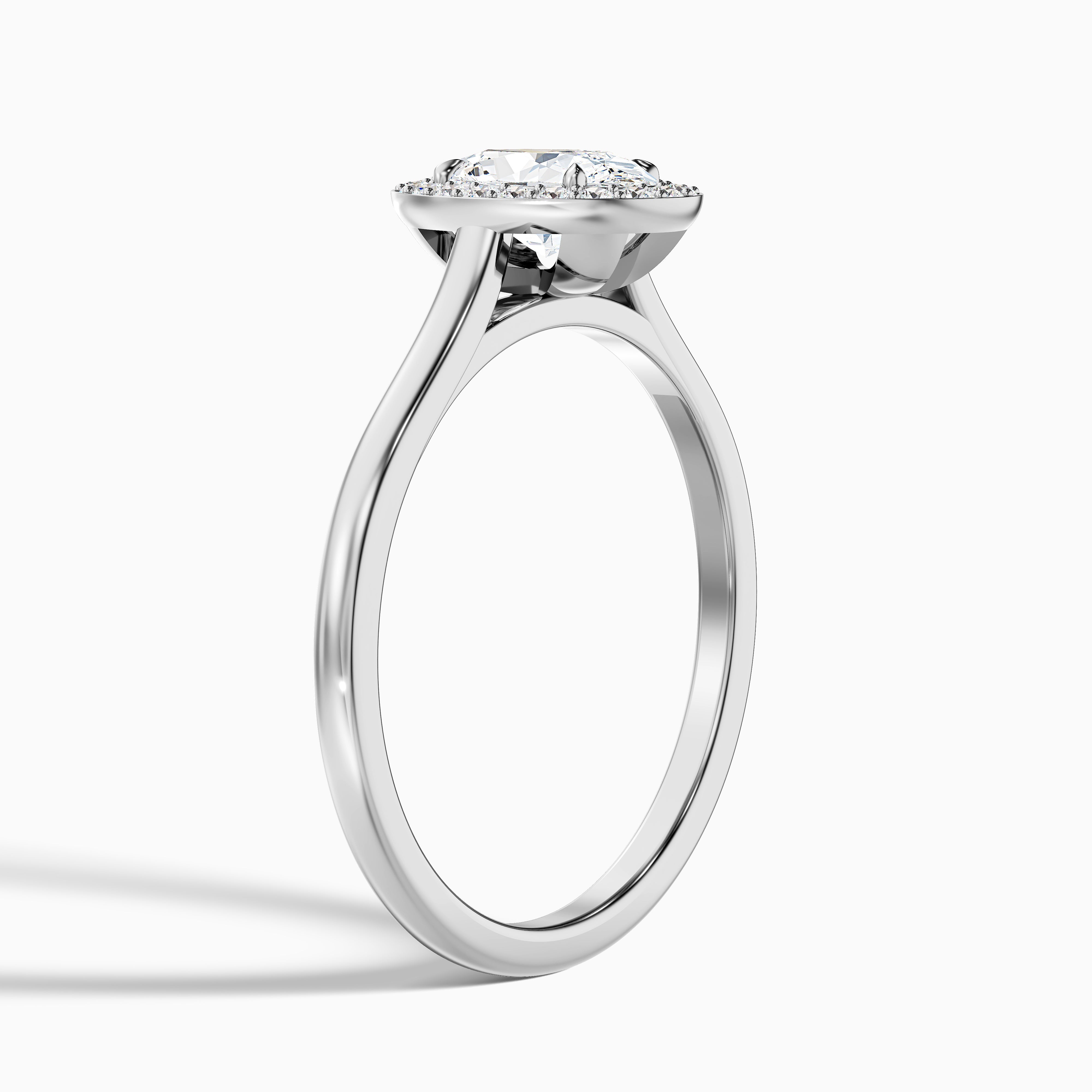Emmaline Oval Halo Moissanite Engagement Ring