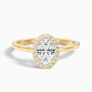 Emmaline Oval Halo Lab Grown Diamond Engagement Ring