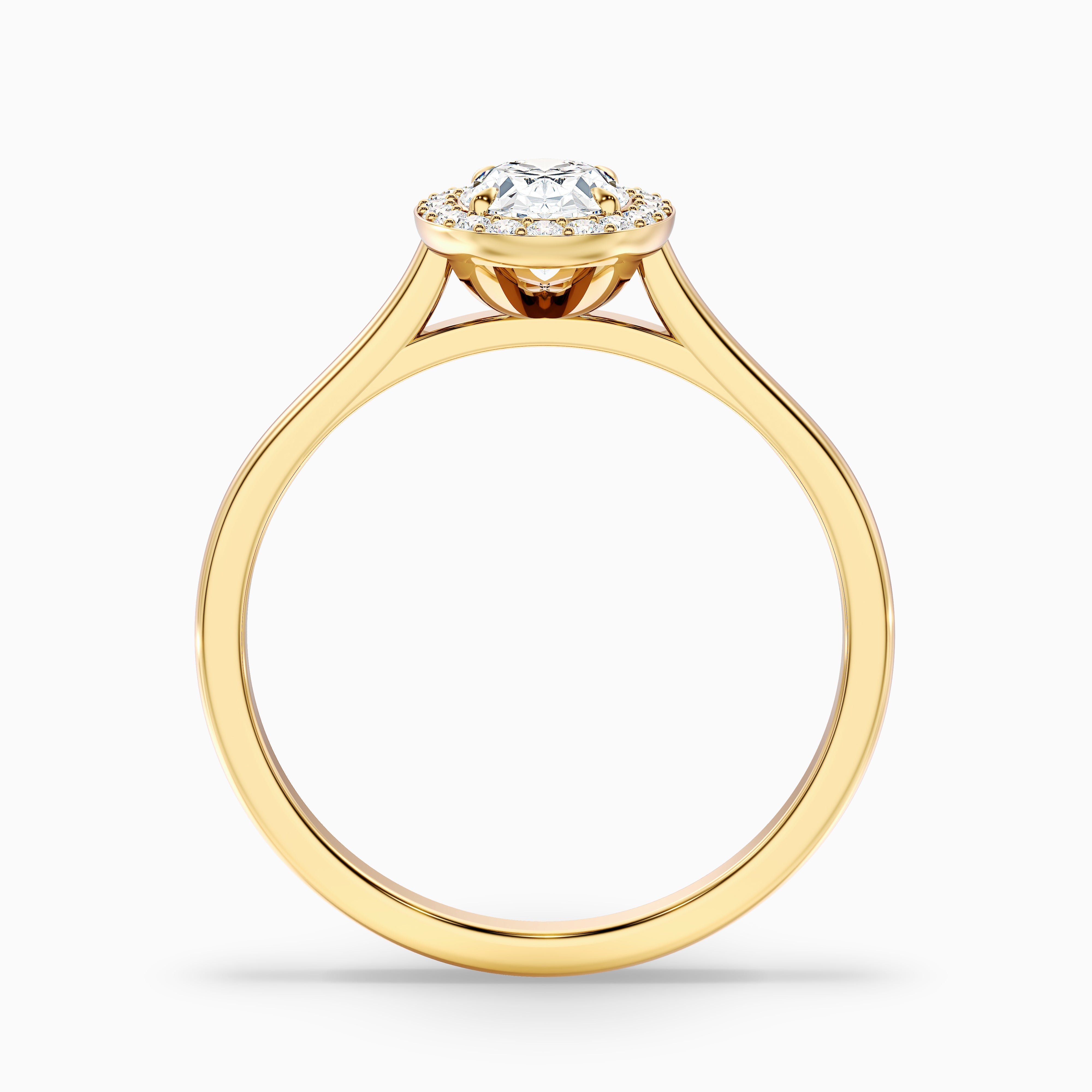 Emmaline Oval Halo Moissanite Engagement Ring