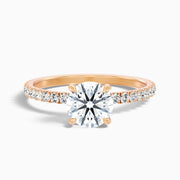 Fabianna Round Hidden Halo Moissanite Ring