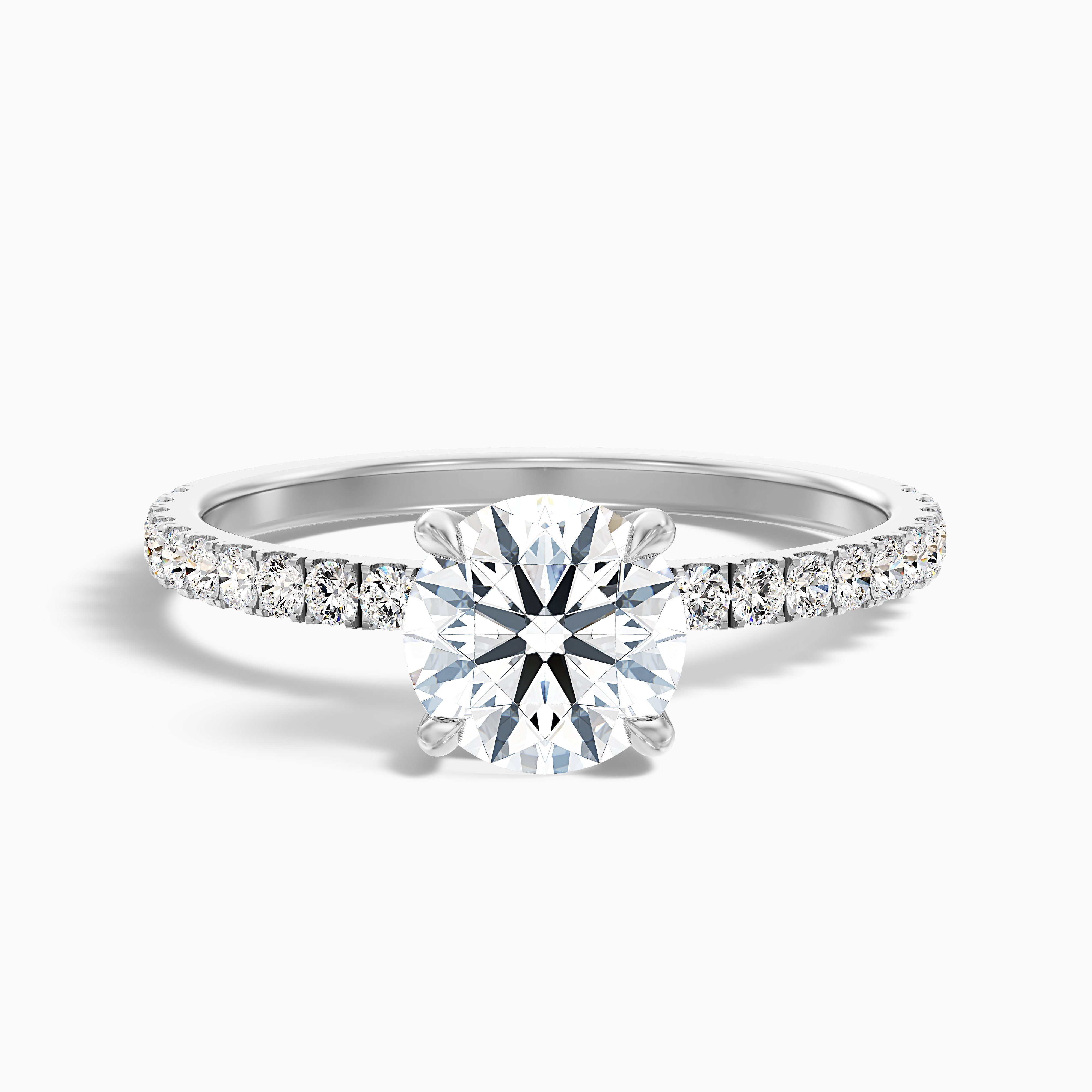 Fabianna Round Hidden Halo Moissanite Ring