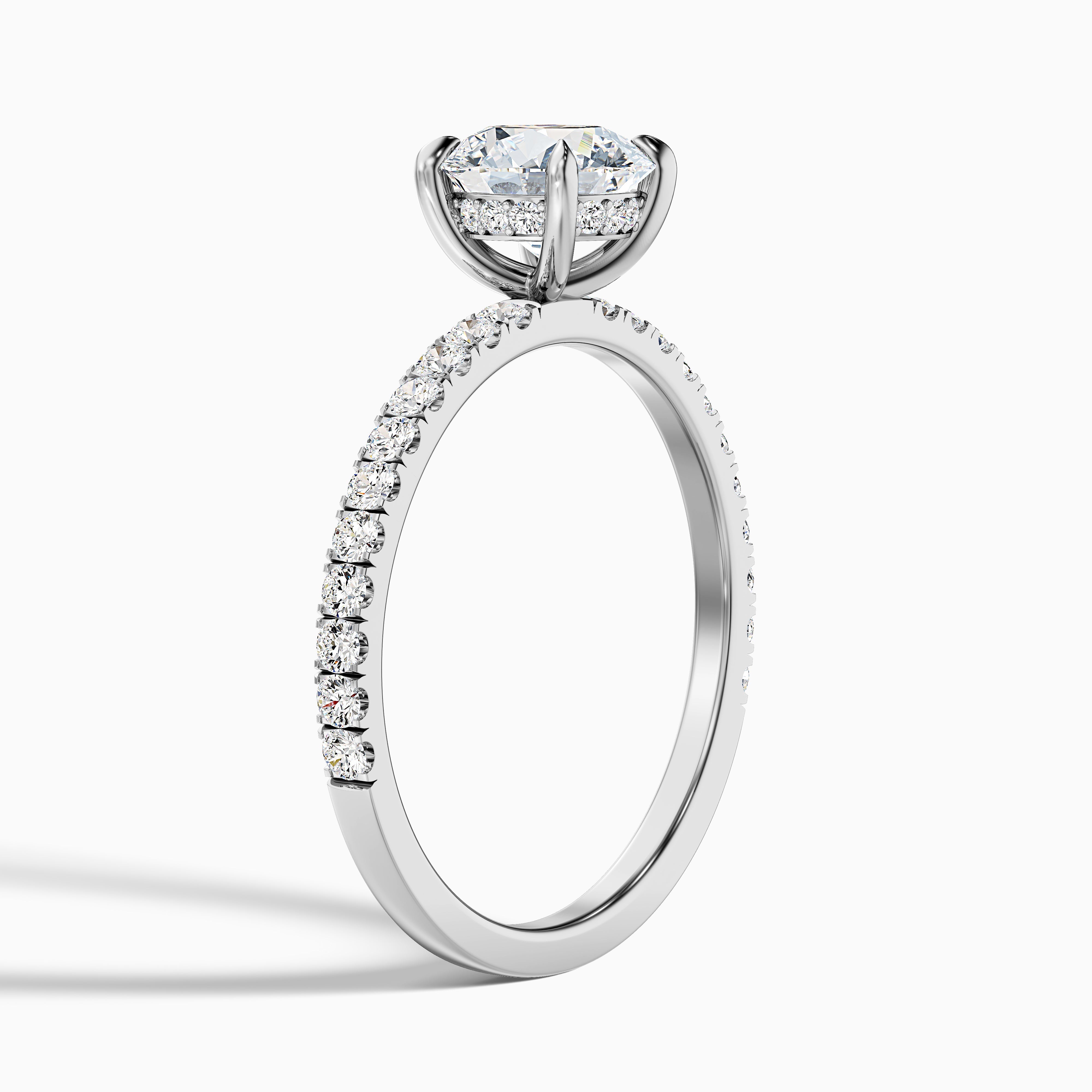 Fabianna Round Hidden Halo Moissanite Ring