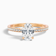 Felicia Oval Hidden Halo Channel Set Moissanite Ring