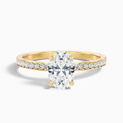 Felicia Oval Hidden Halo Channel Set Lab Grown Diamond Ring