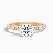 Florence Round Hidden Halo Channel Set Moissanite Ring