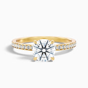 Florence Round Hidden Halo Channel Set Lab Grown Diamond Ring
