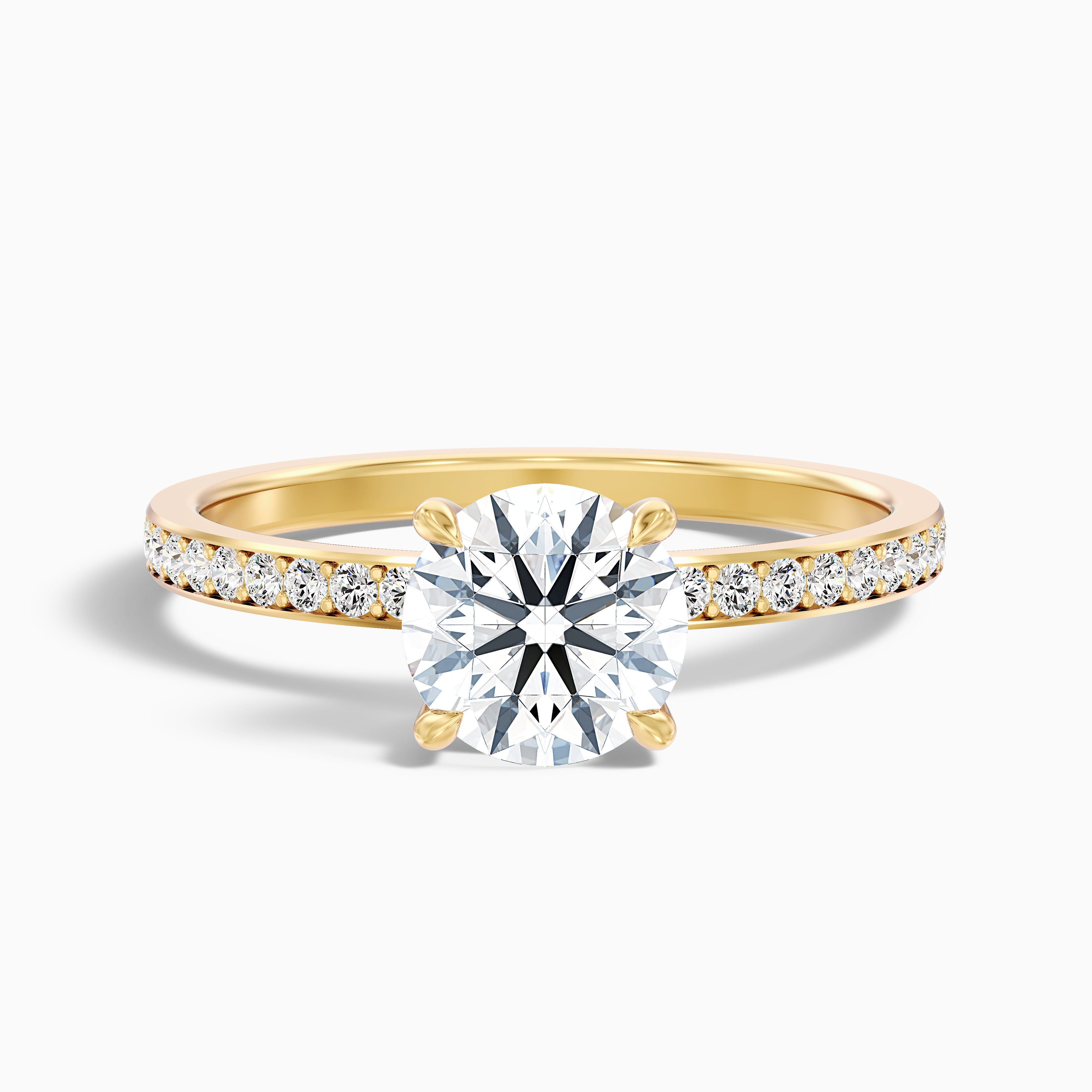 Florence Round Hidden Halo Channel Set Lab Grown Diamond Ring