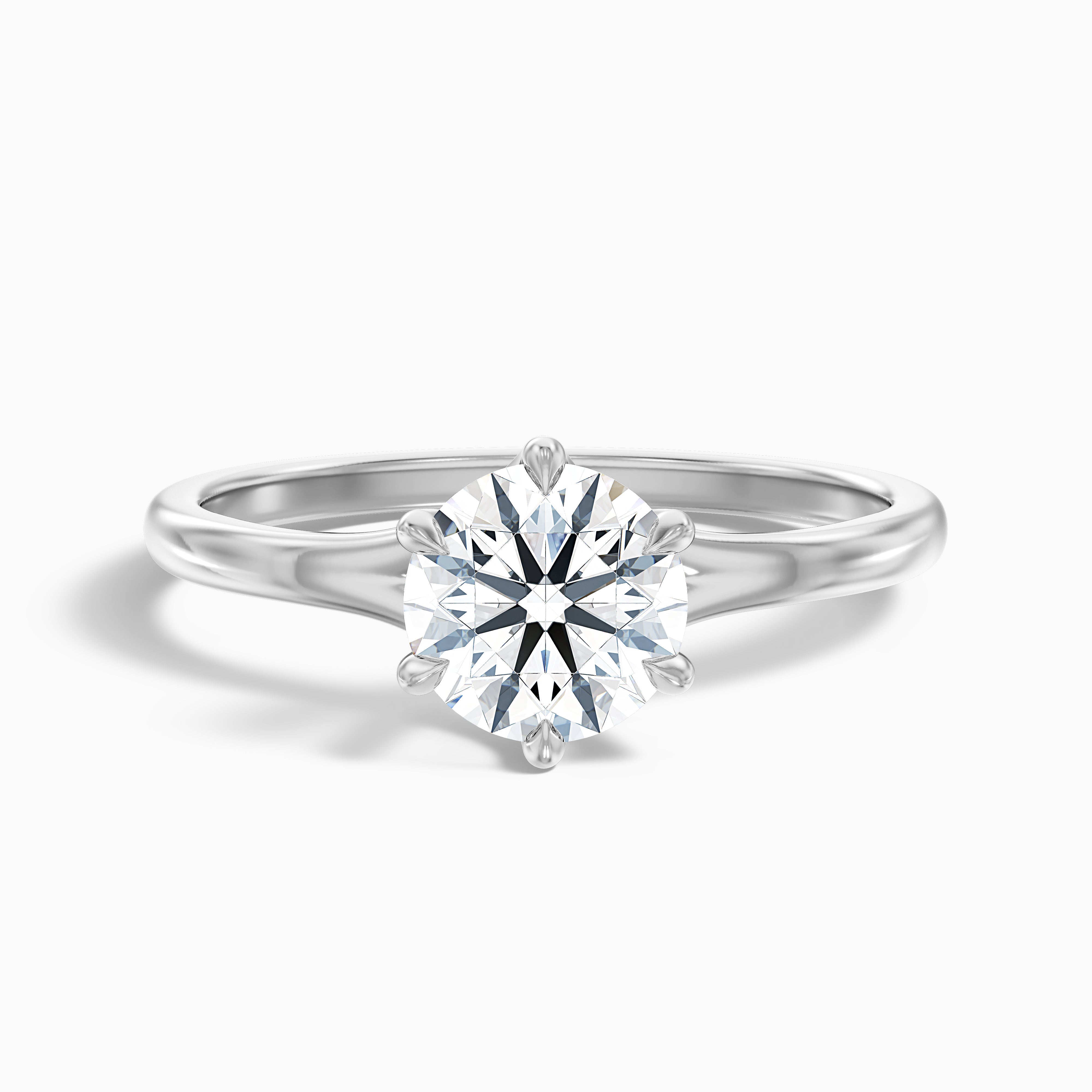 Gabriella Round Solitaire Moissanite Promise Ring