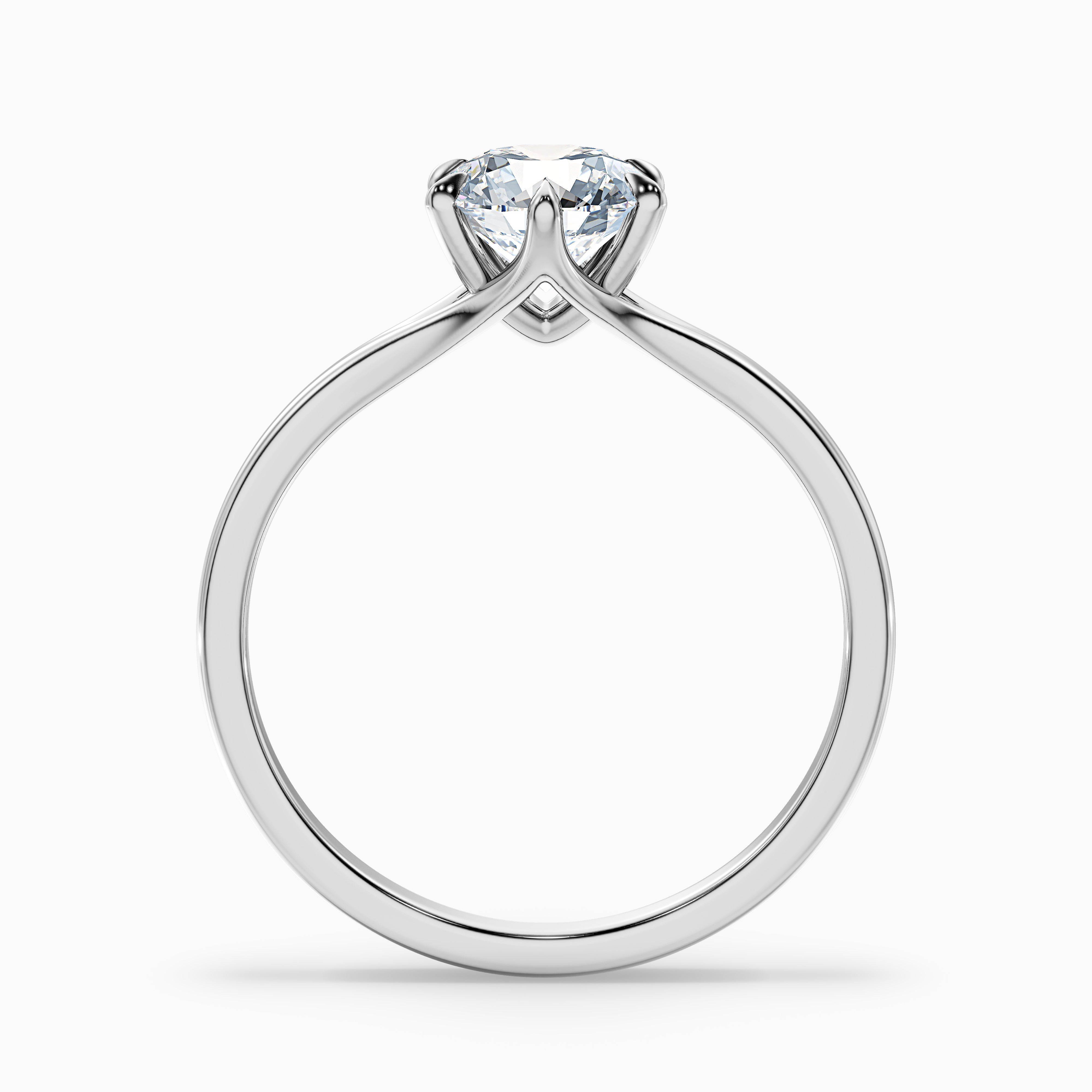 Gabriella Round Solitaire Moissanite Promise Ring