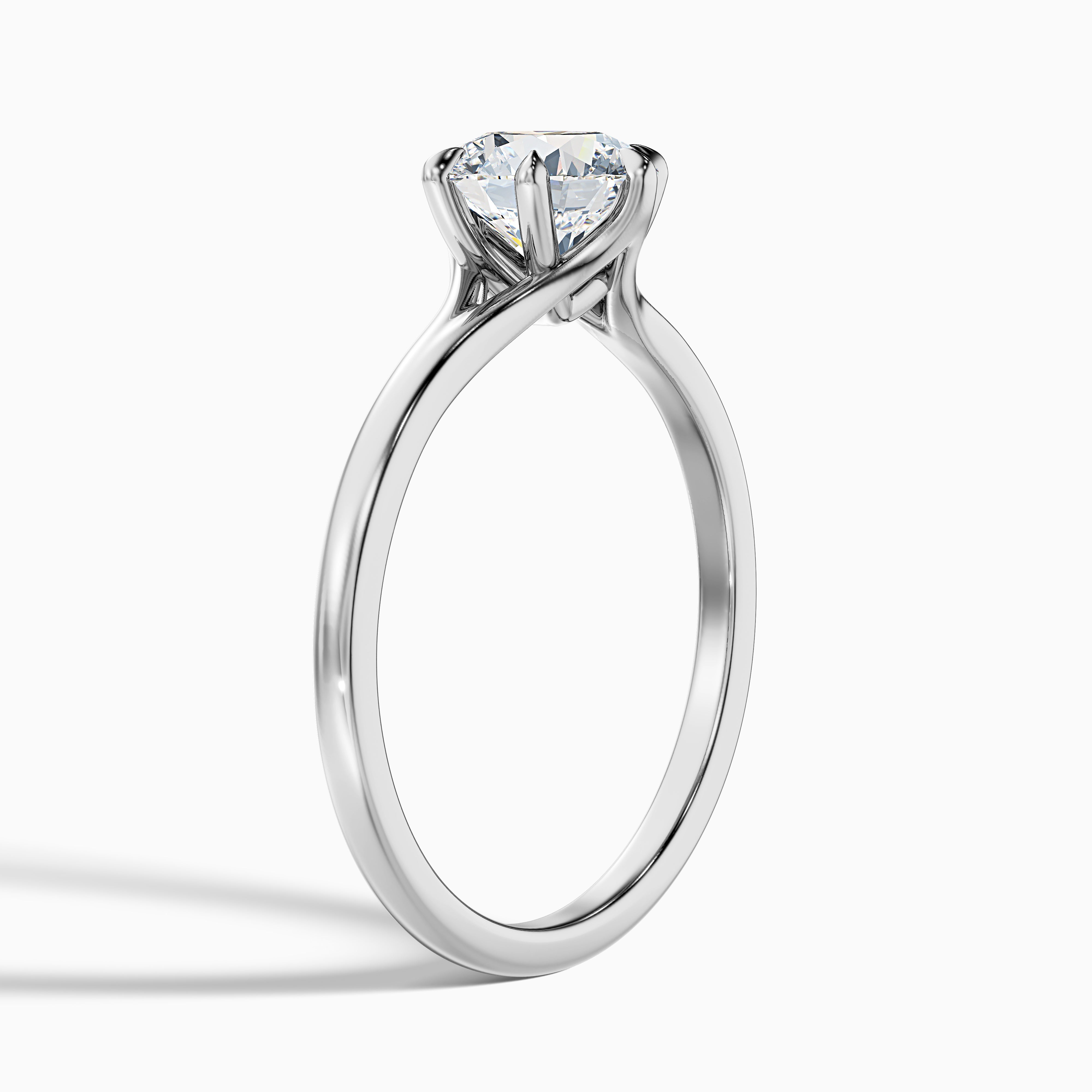 Gabriella Round Solitaire Moissanite Promise Ring