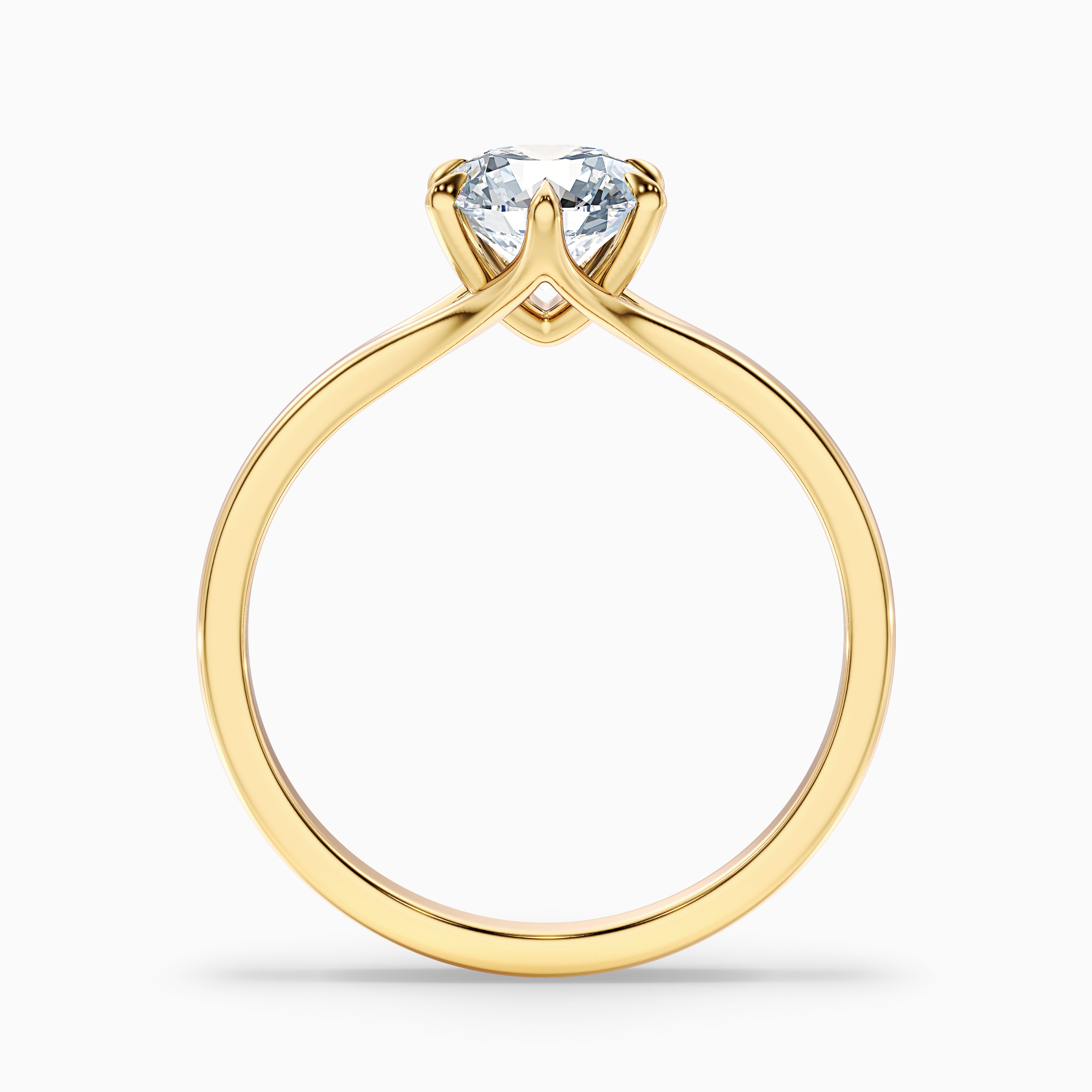 Gabriella Round Solitaire Moissanite Promise Ring