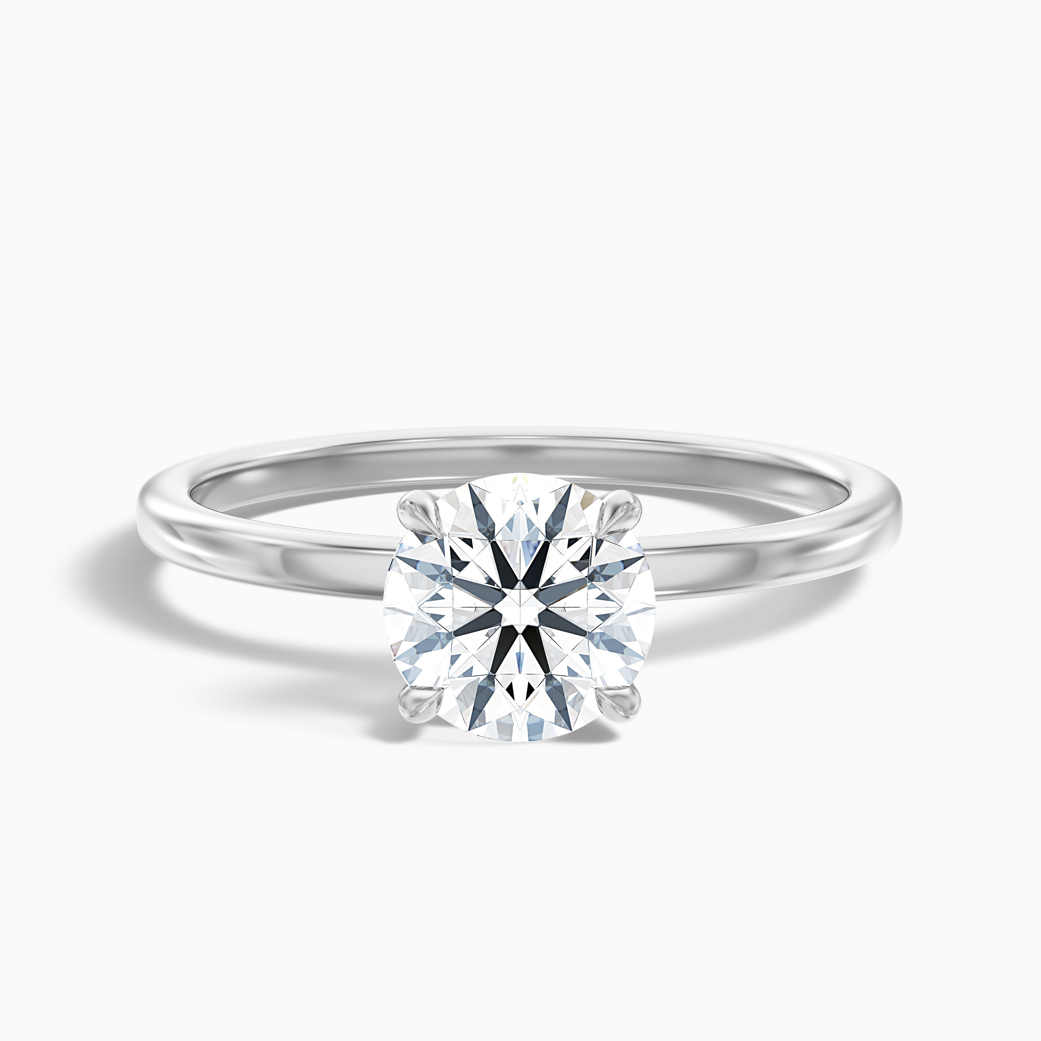 Georgia Round Solitaire Moissanite Engagement Ring