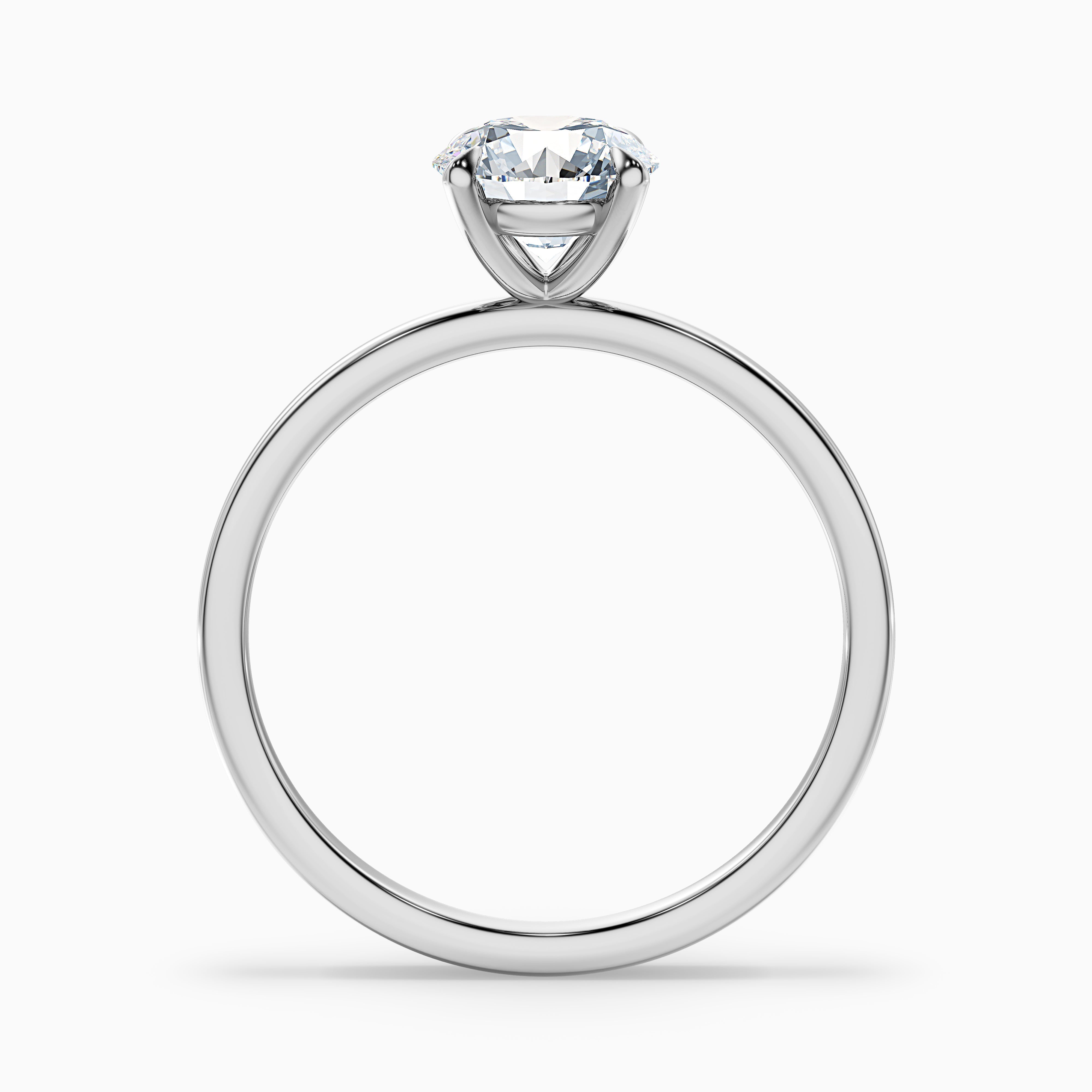 Georgia Round Solitaire Moissanite Engagement Ring