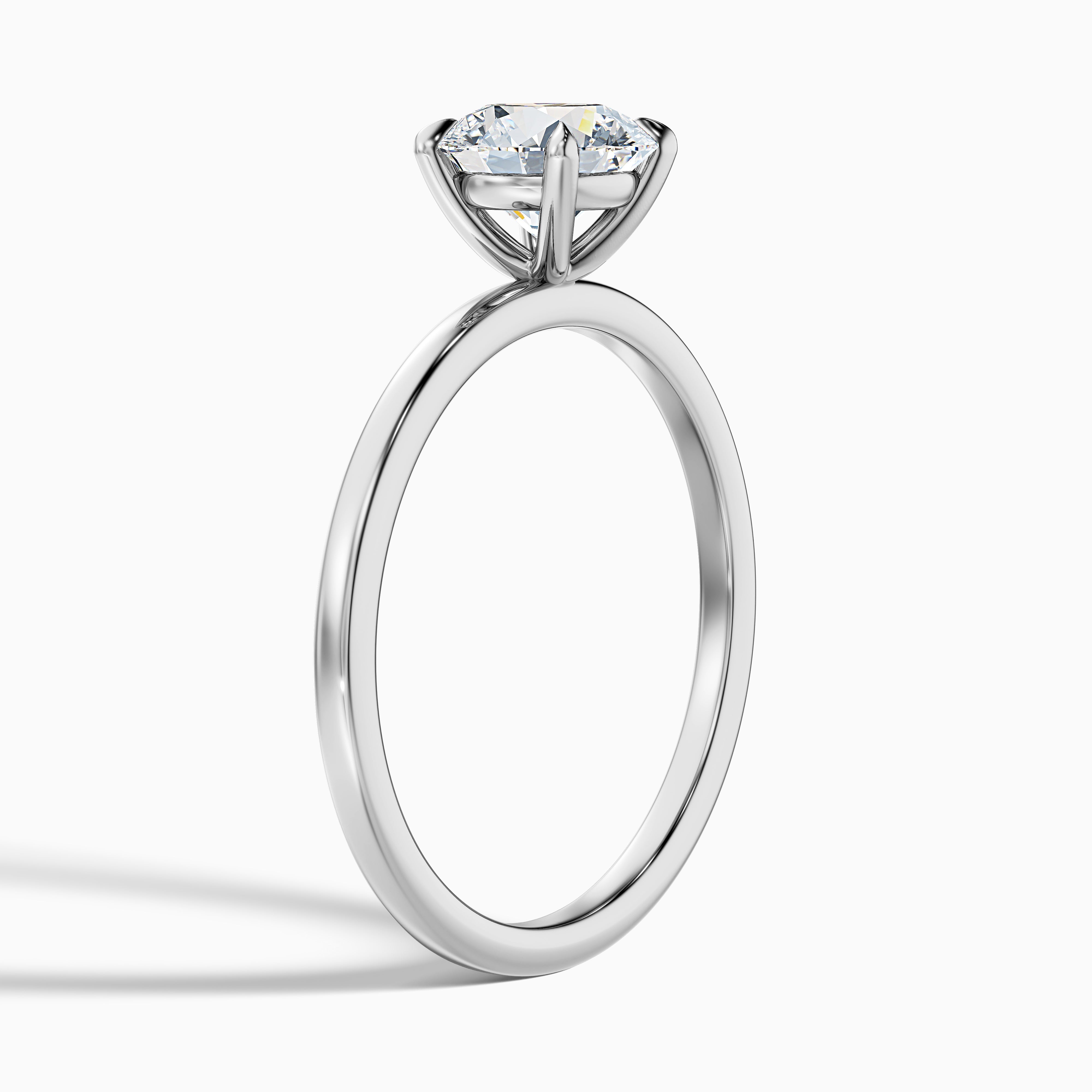 Georgia Round Solitaire Moissanite Engagement Ring