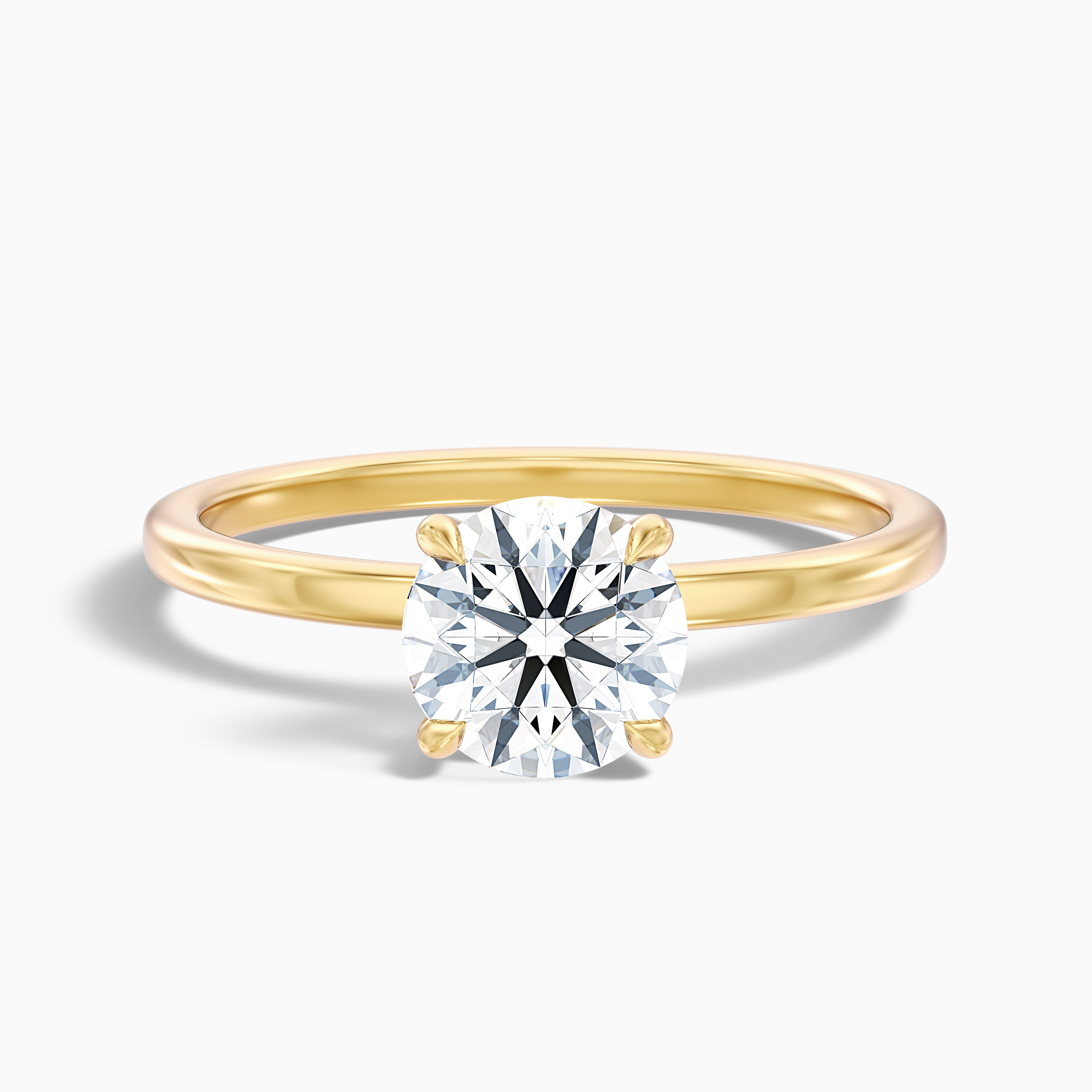 Georgia Round Solitaire Moissanite Engagement Ring