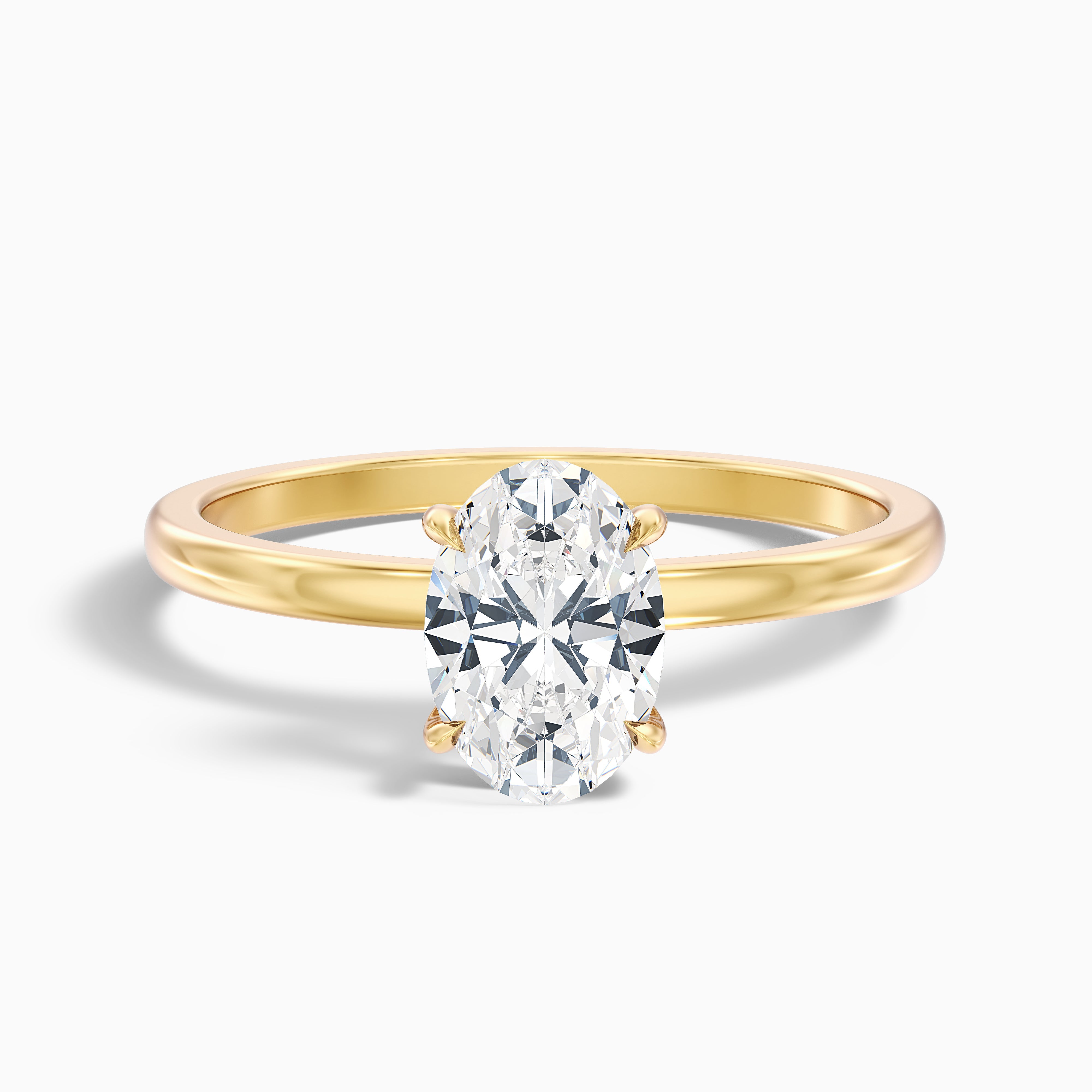 Gloriana Oval Solitaire Moissanite Ring