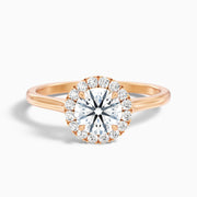 Gracelyn Round Halo Moissanite Ring
