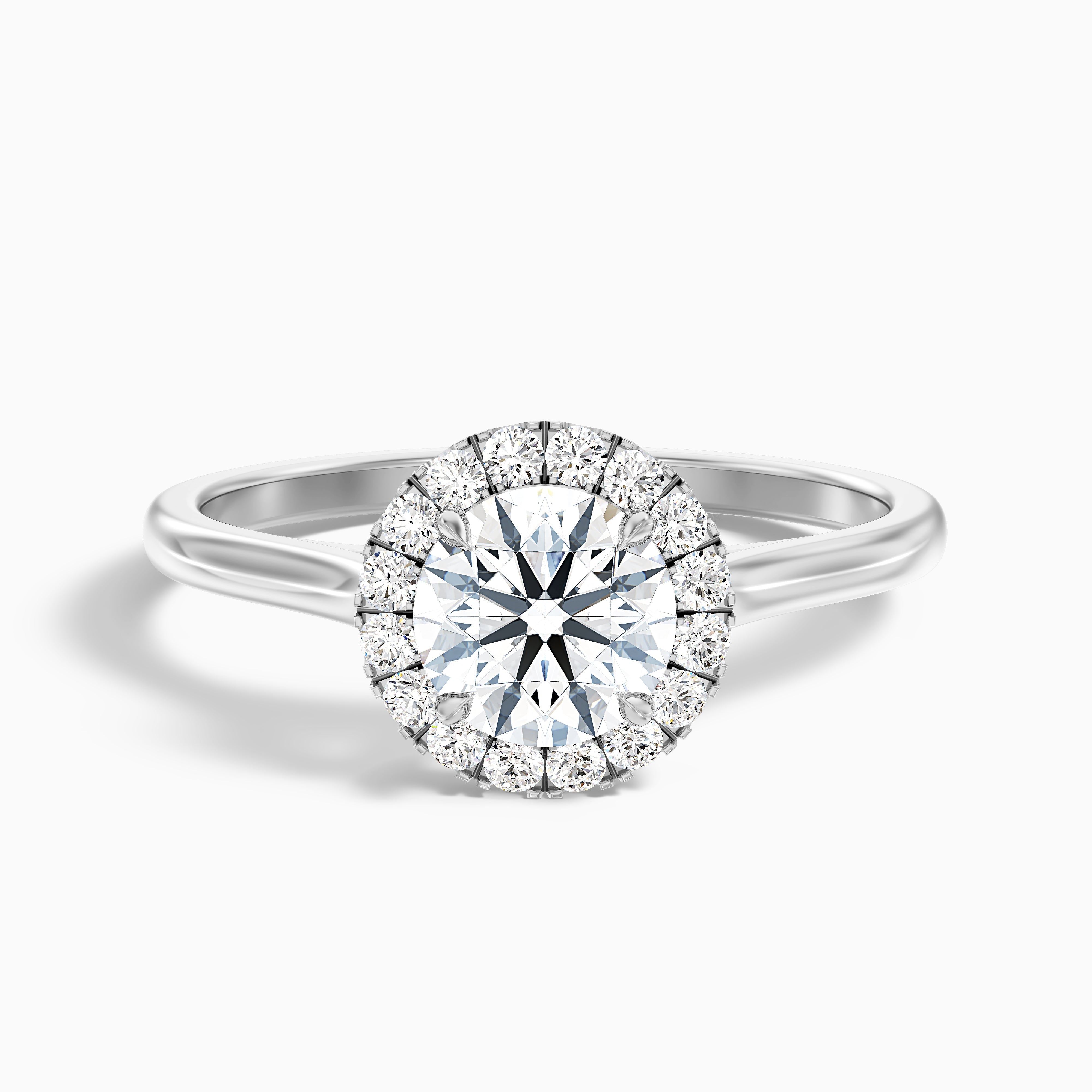 Gracelyn Round Halo Moissanite Ring