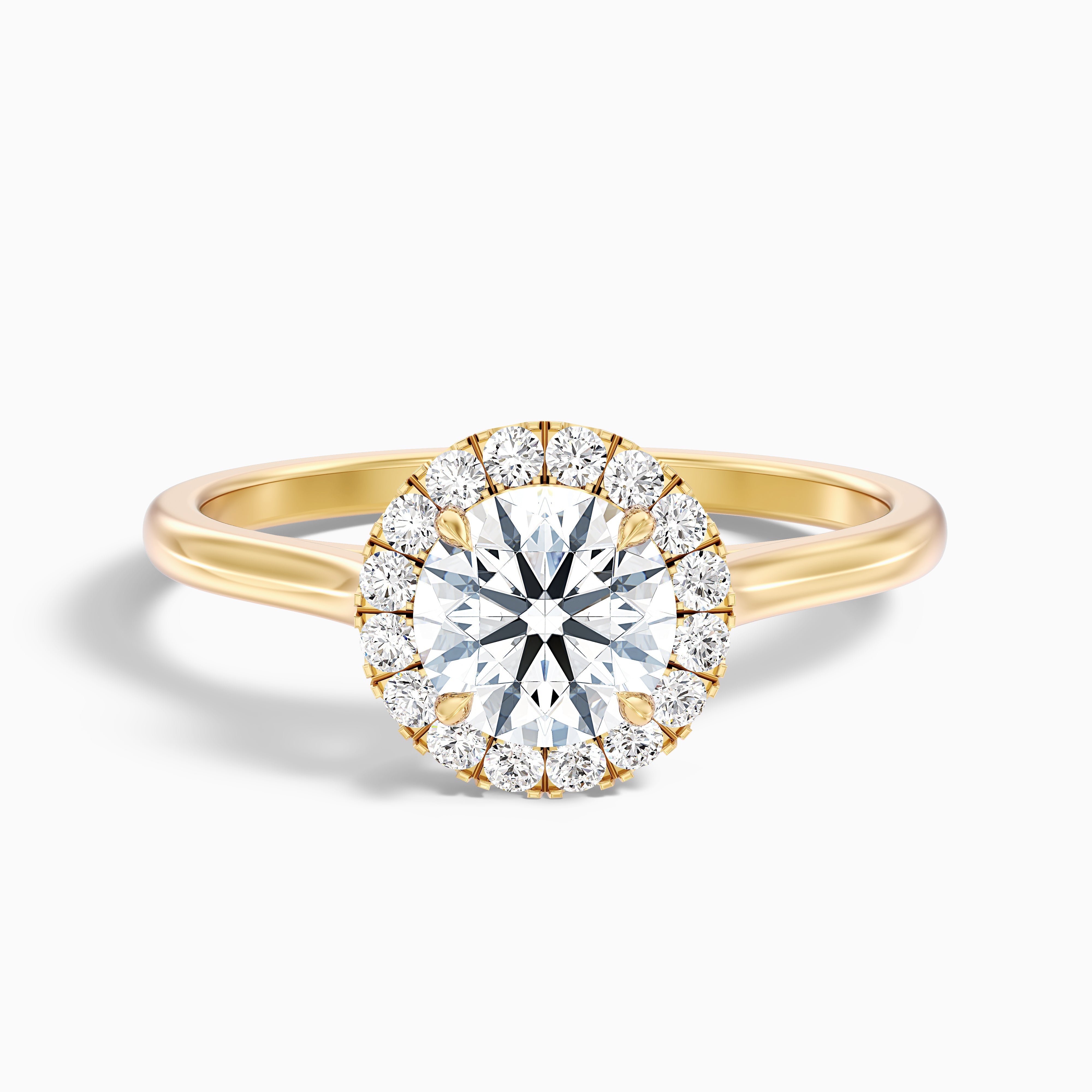 Gracelyn Round Halo Lab Grown Diamond Ring