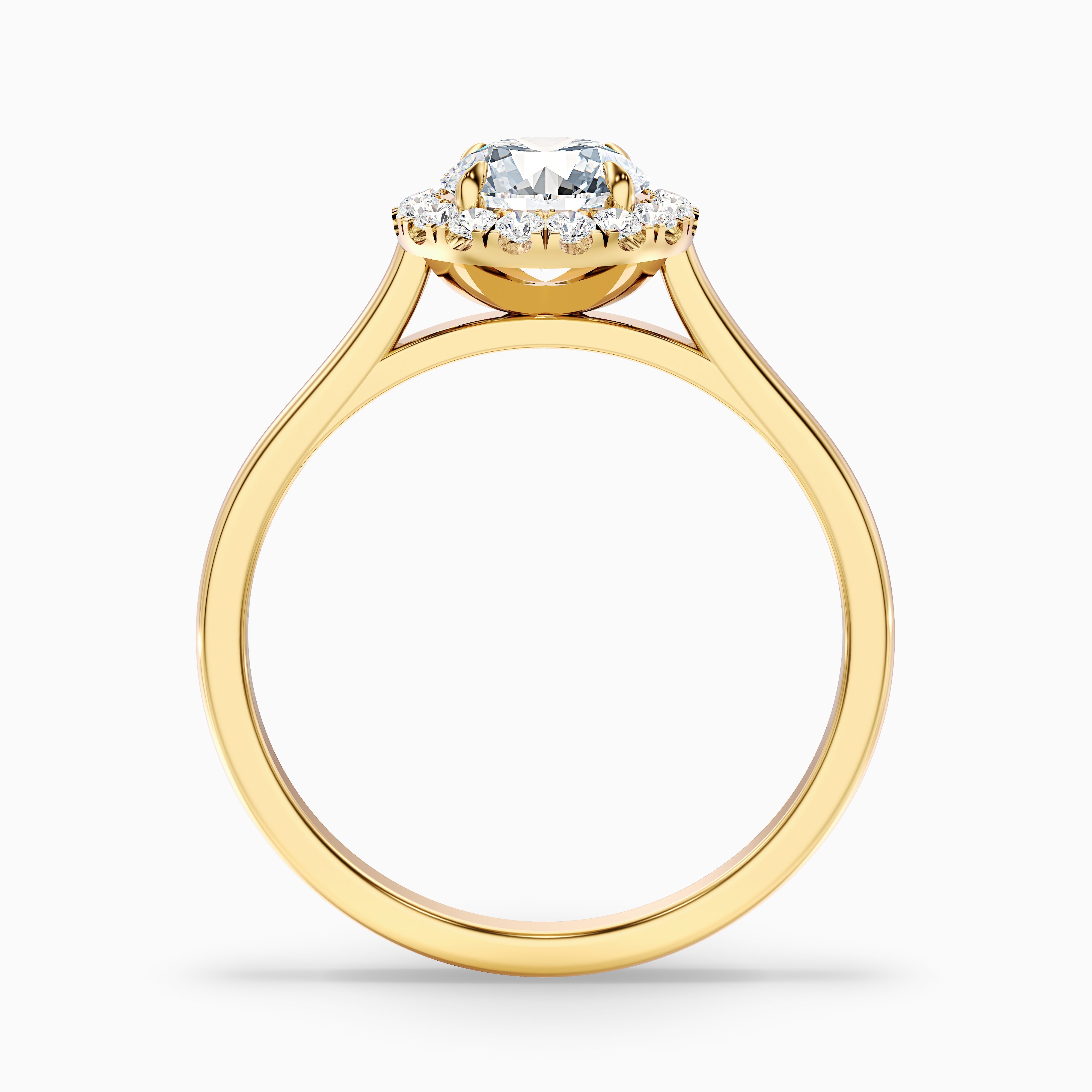 Gracelyn Round Halo Lab Grown Diamond Ring