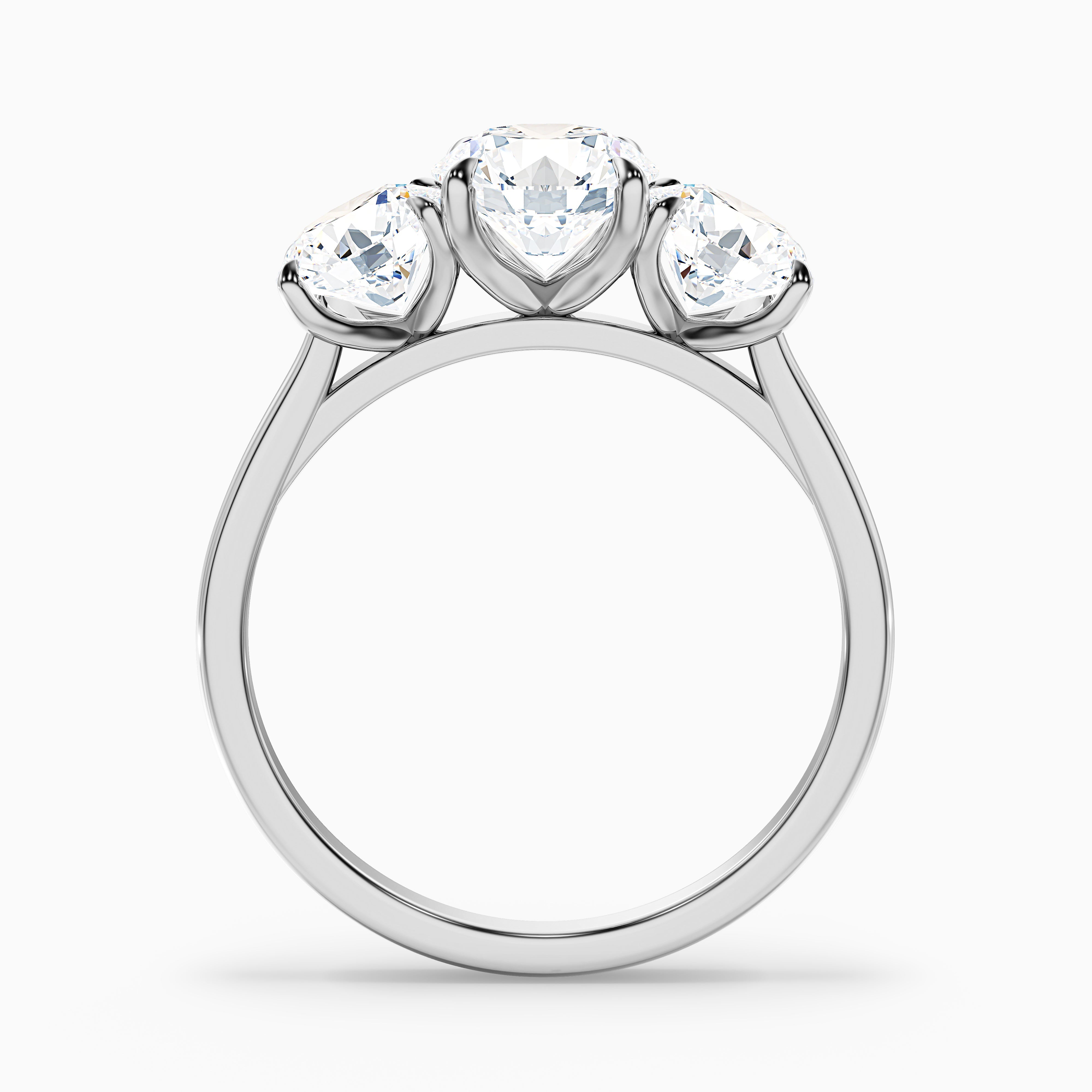 Hannah Round Three Stone Lab Grown Diamond Engagement Ring