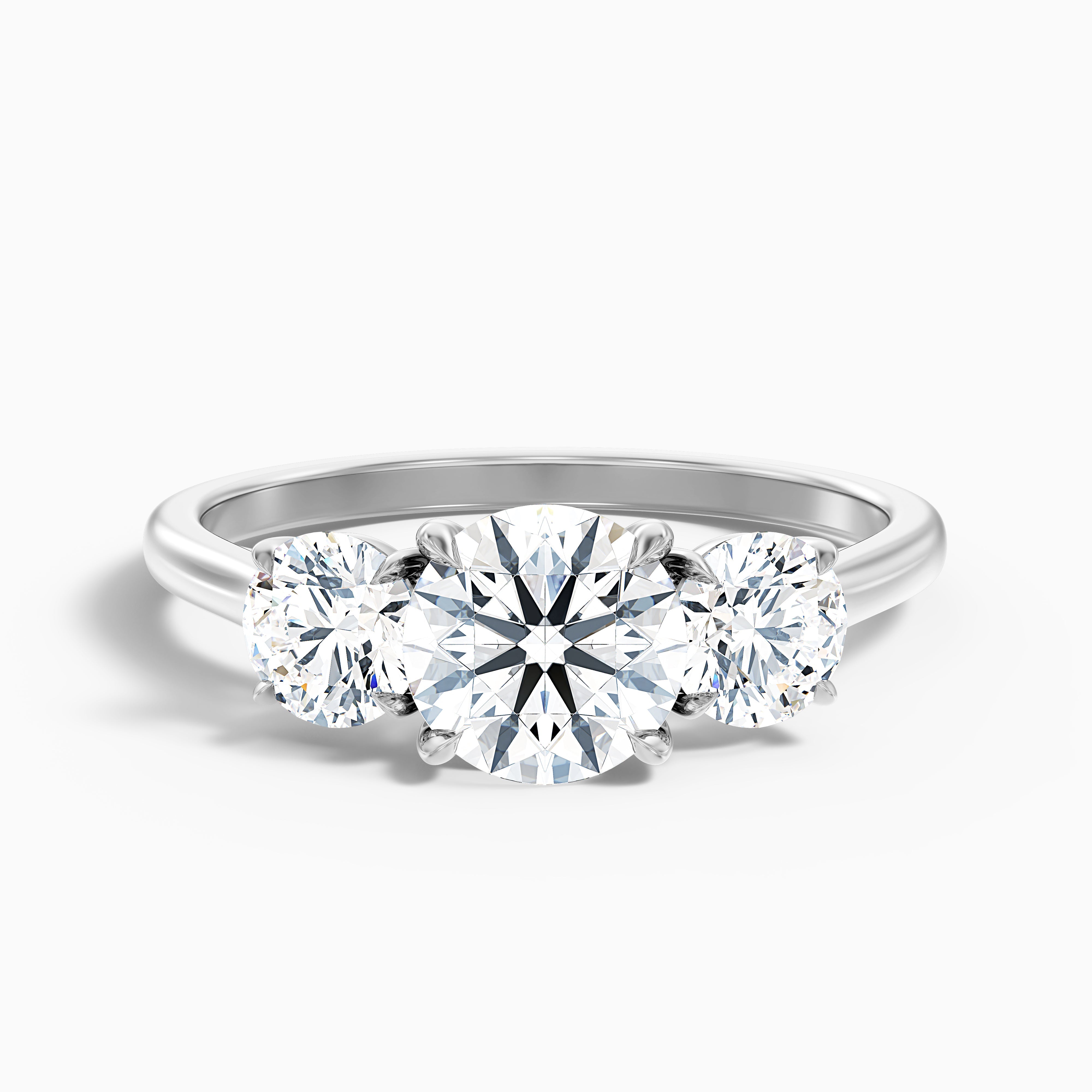 Harmony Round Three Stone Lab Grown Diamond Ring