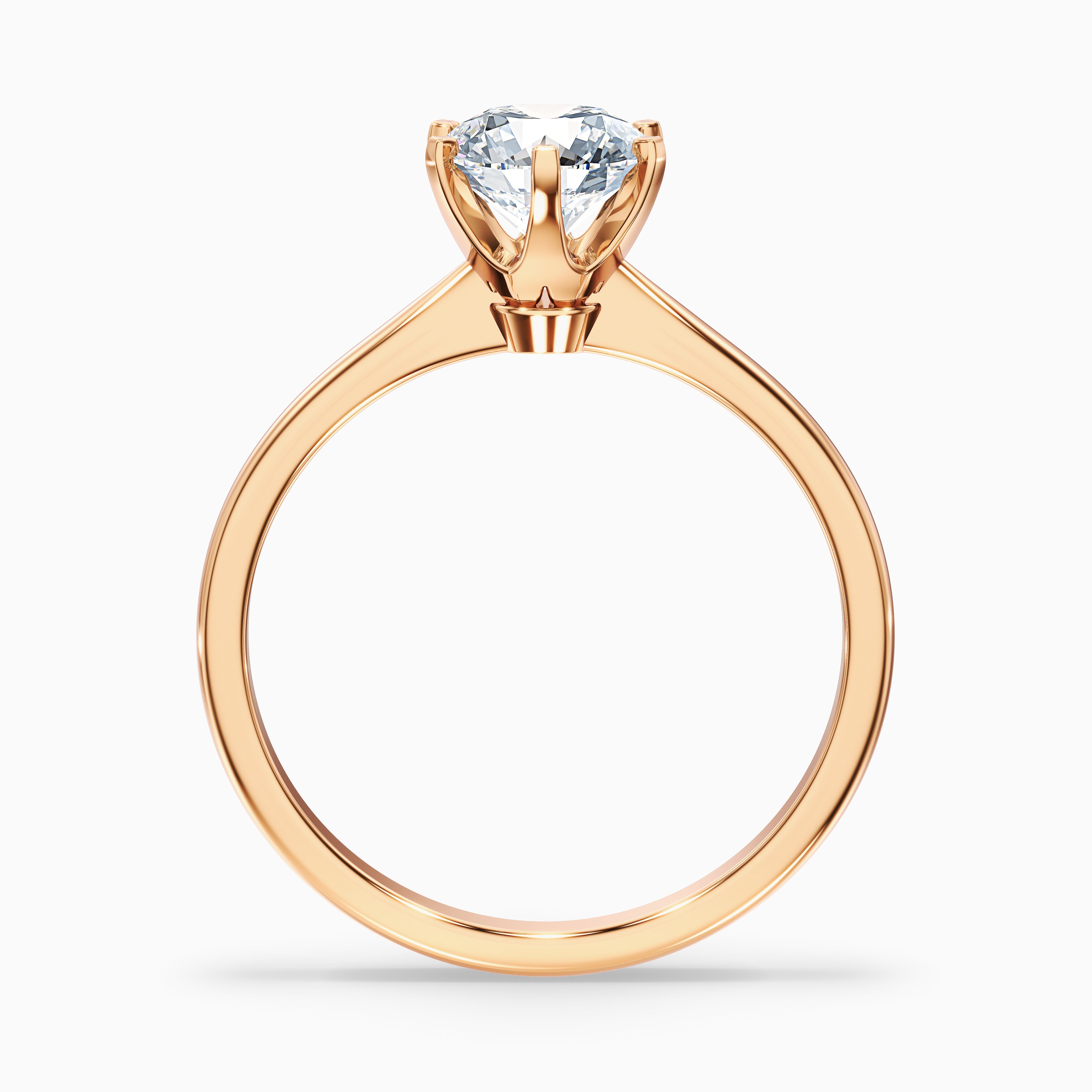 Heather Round Solitaire Moissanite Promise Ring