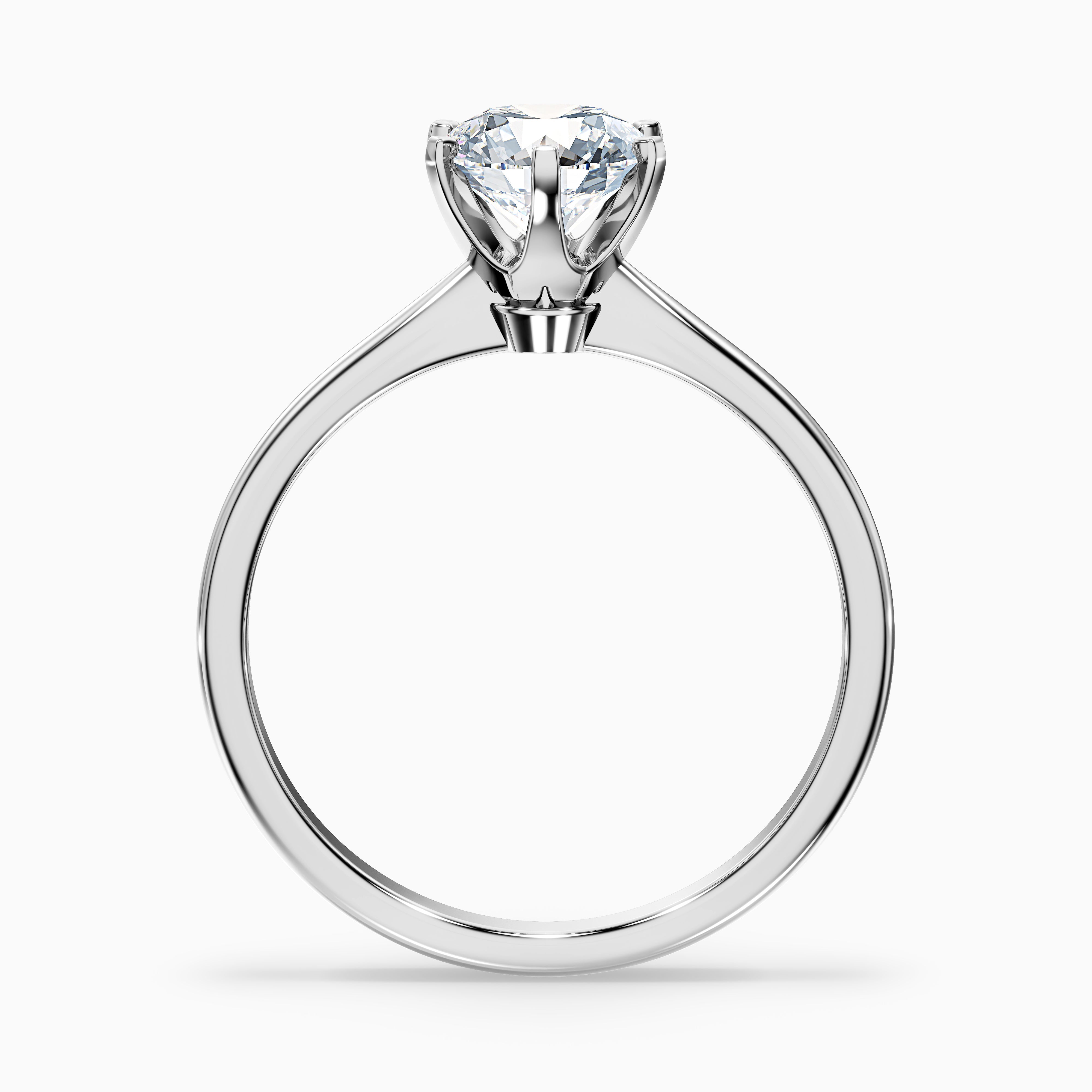 Heather Round Solitaire Moissanite Promise Ring
