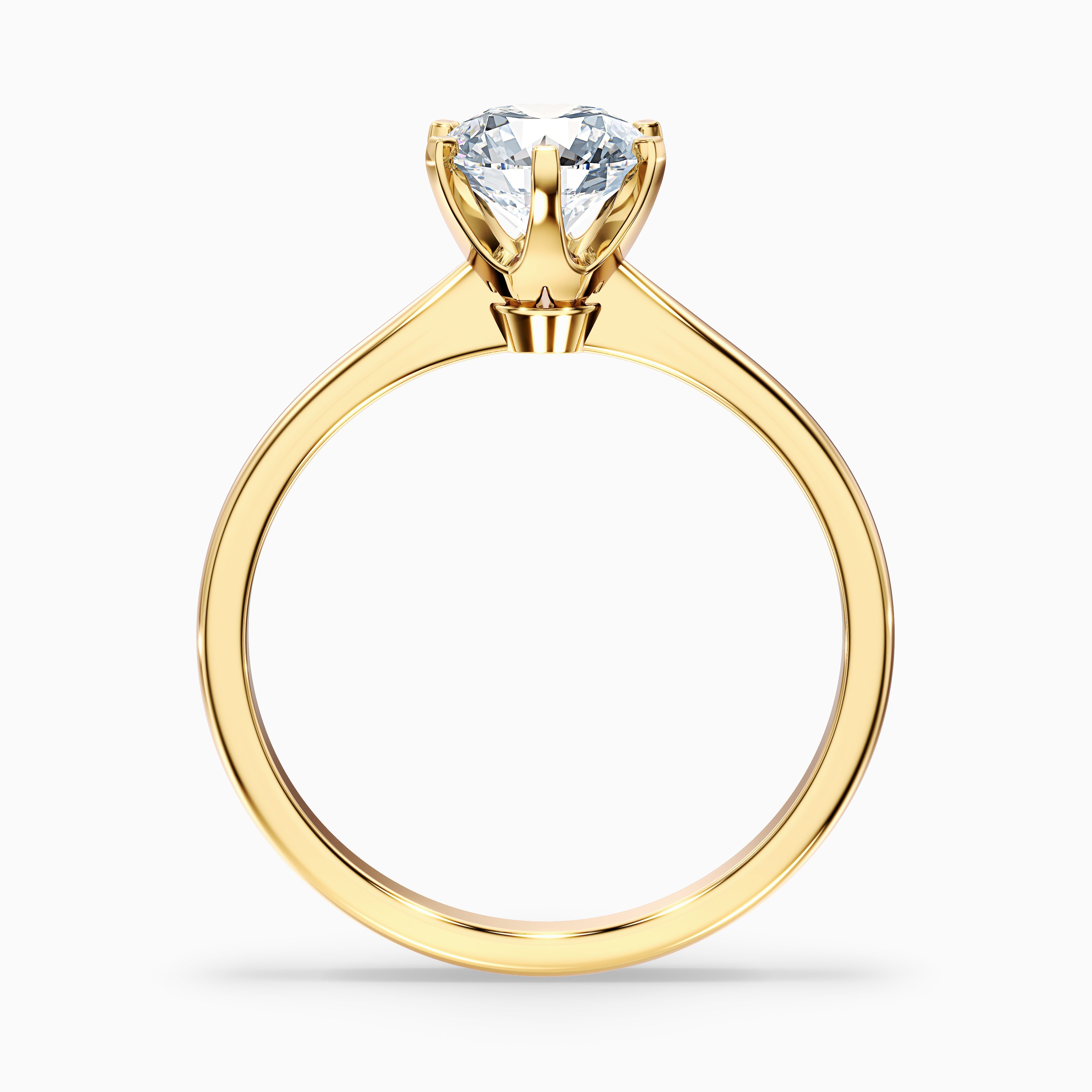 Heather Round Solitaire Moissanite Promise Ring