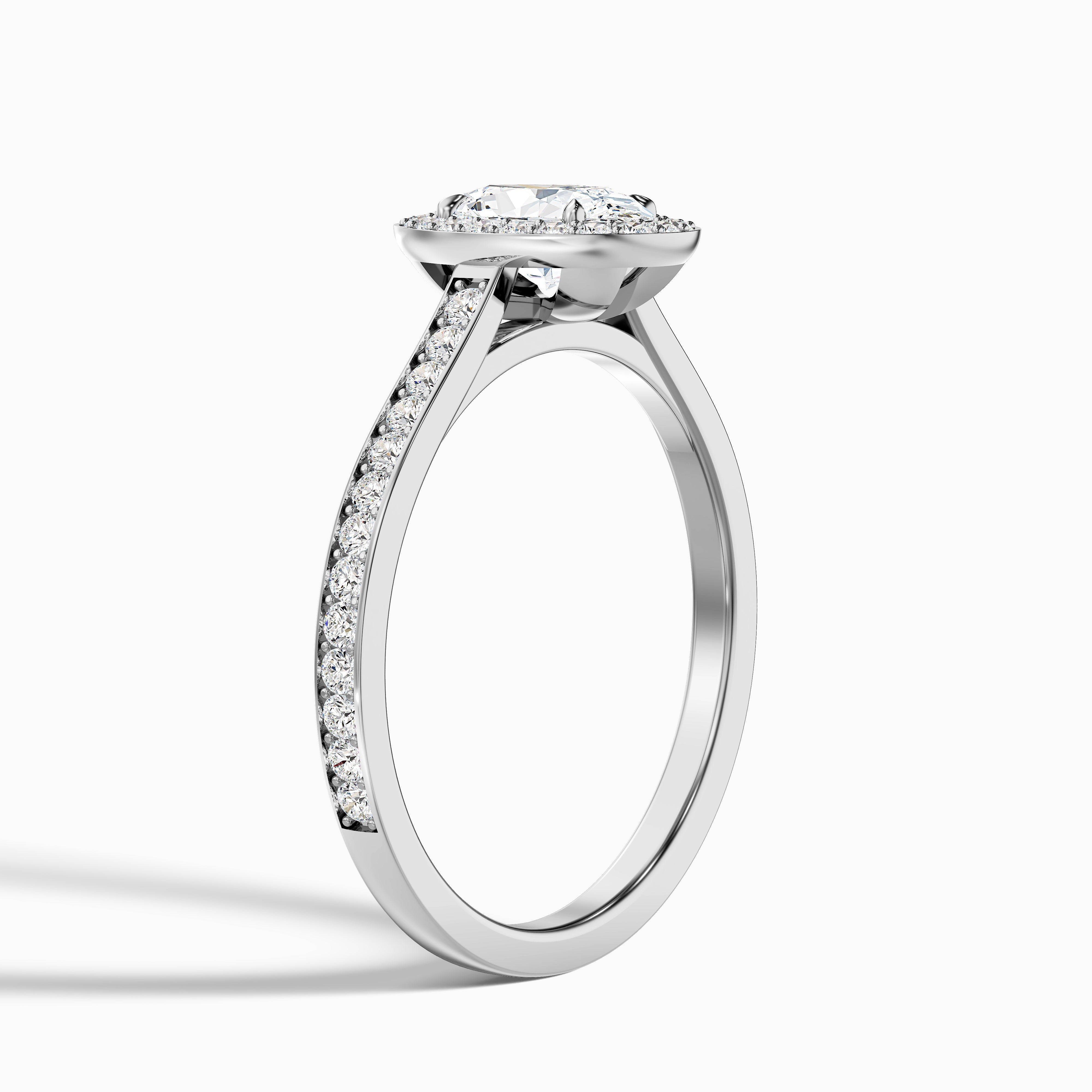 Jacquelyn Oval Halo Channel Set Lab Grown Diamond Ring