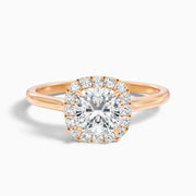 Jasmine Cushion Halo Moissanite Ring