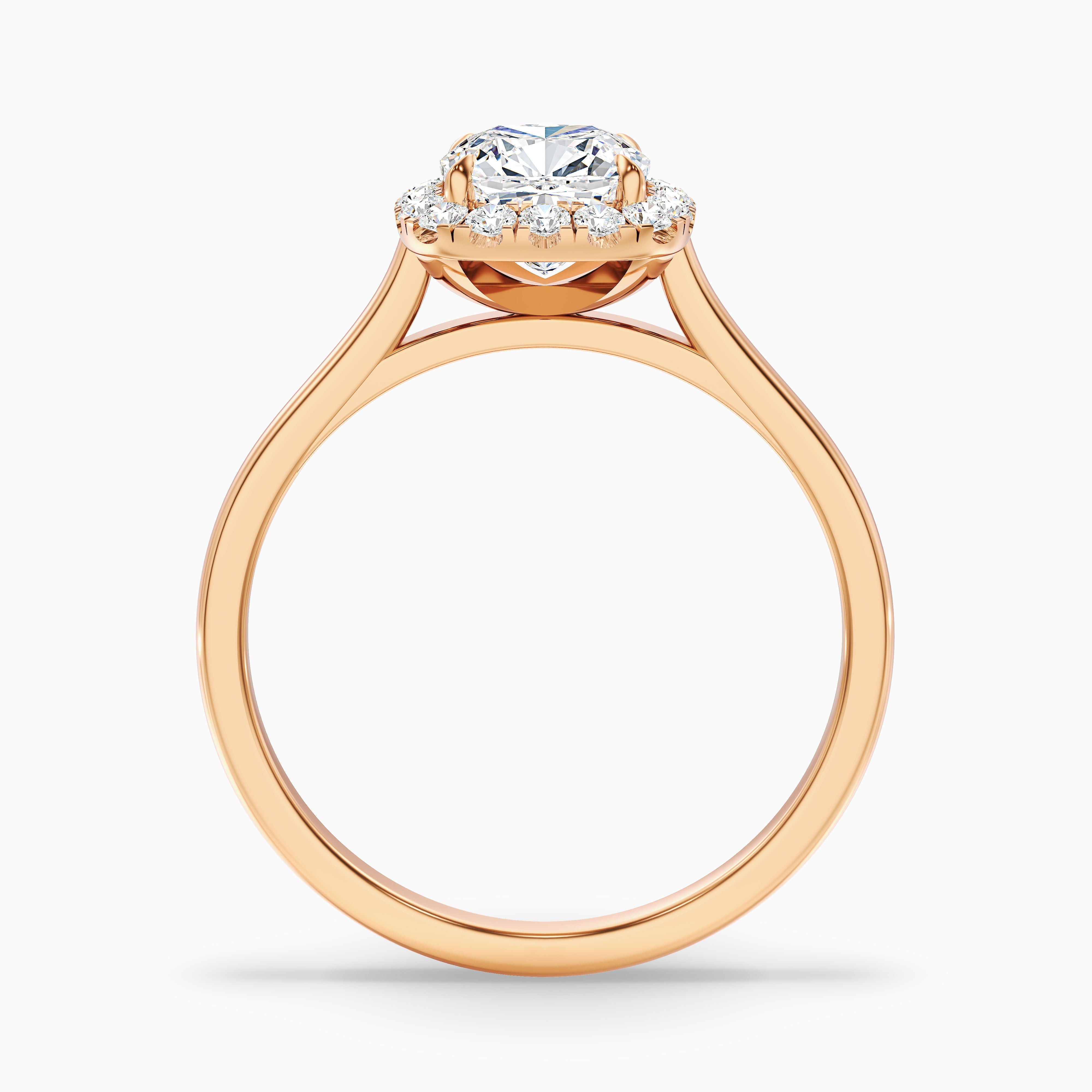 Jasmine Cushion Halo Moissanite Ring