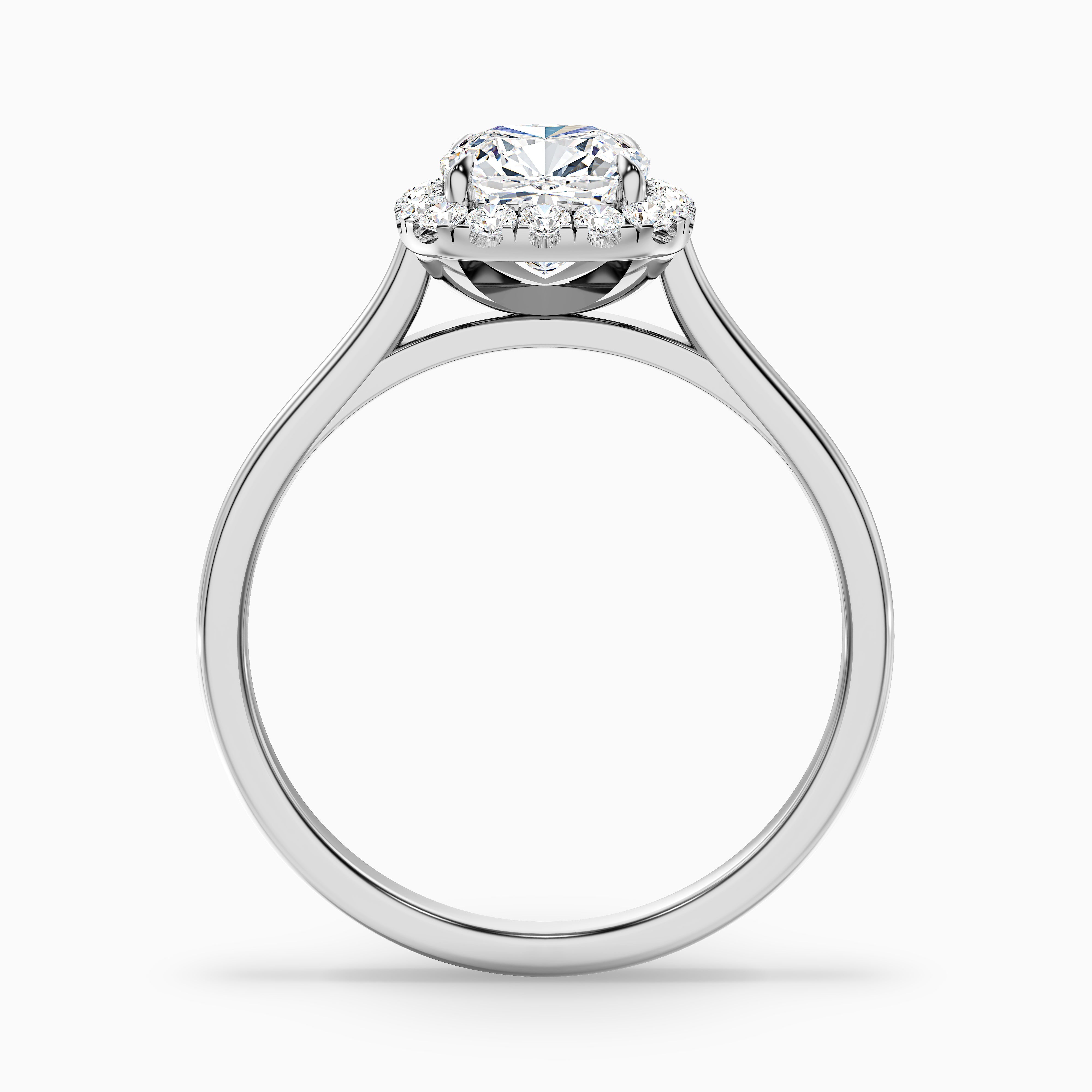 Jasmine Cushion Halo Moissanite Ring