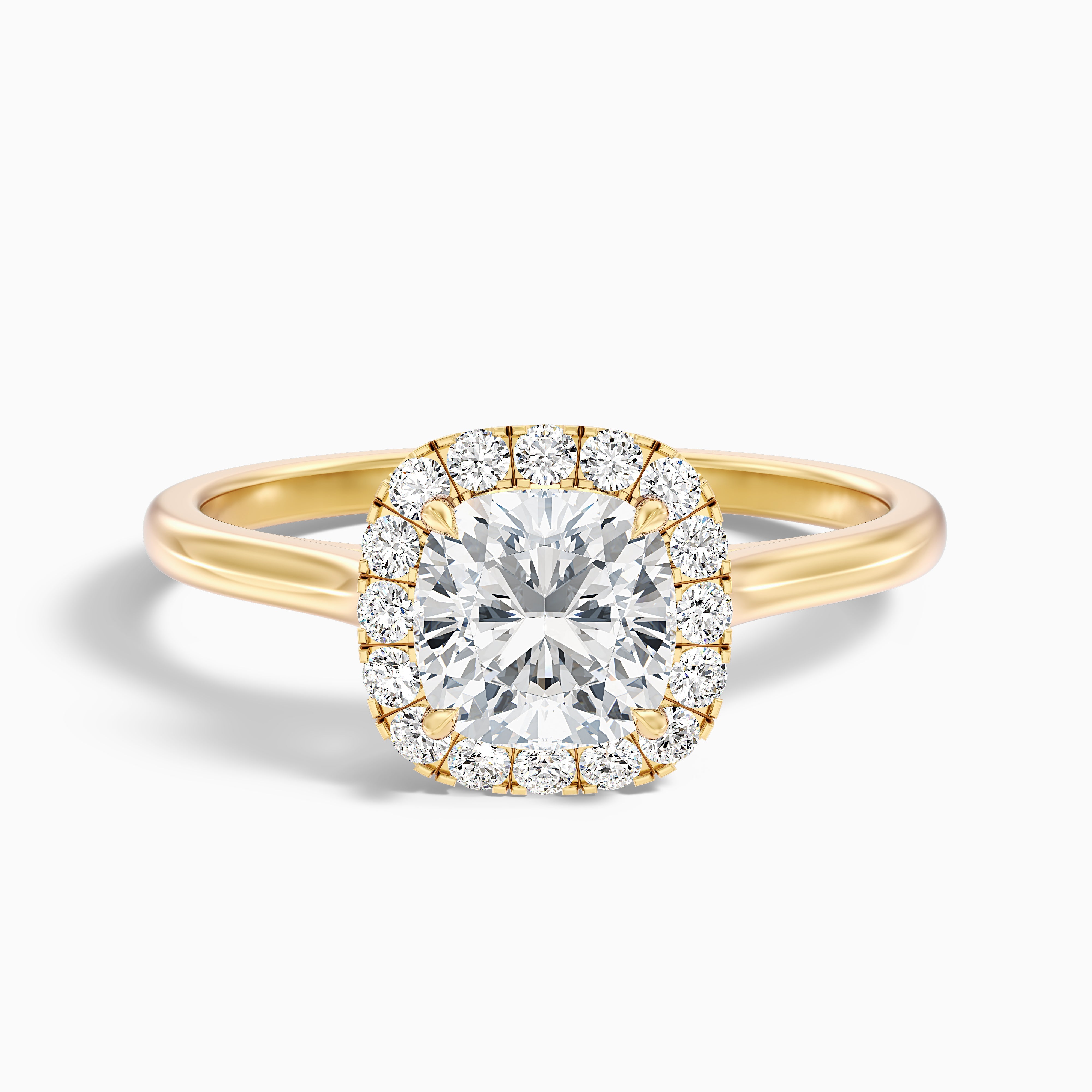 Jasmine Cushion Halo Lab Grown Diamond Ring