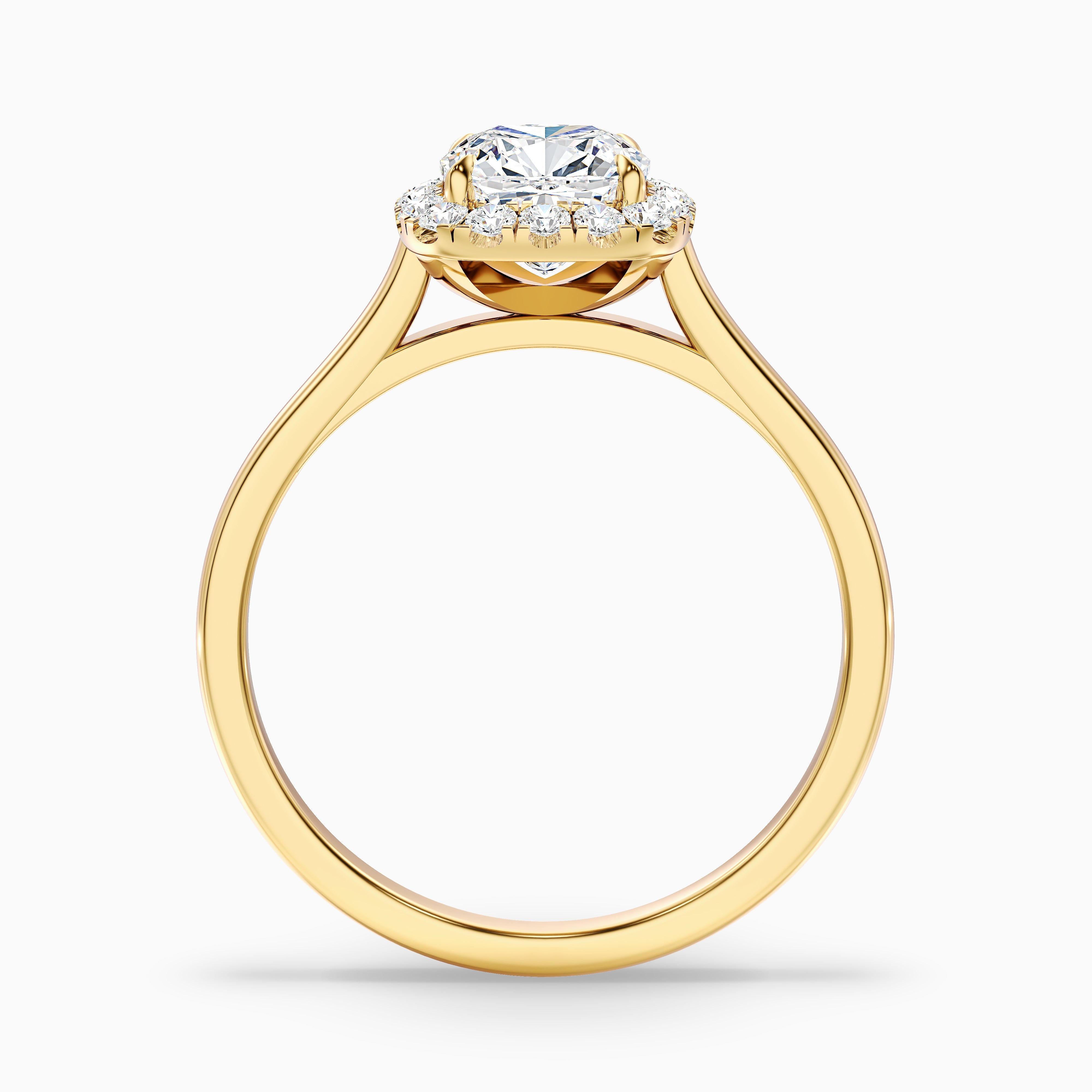 Jasmine Cushion Halo Moissanite Ring