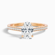 Jennifer Oval Side Stone Channel Set Moissanite Ring