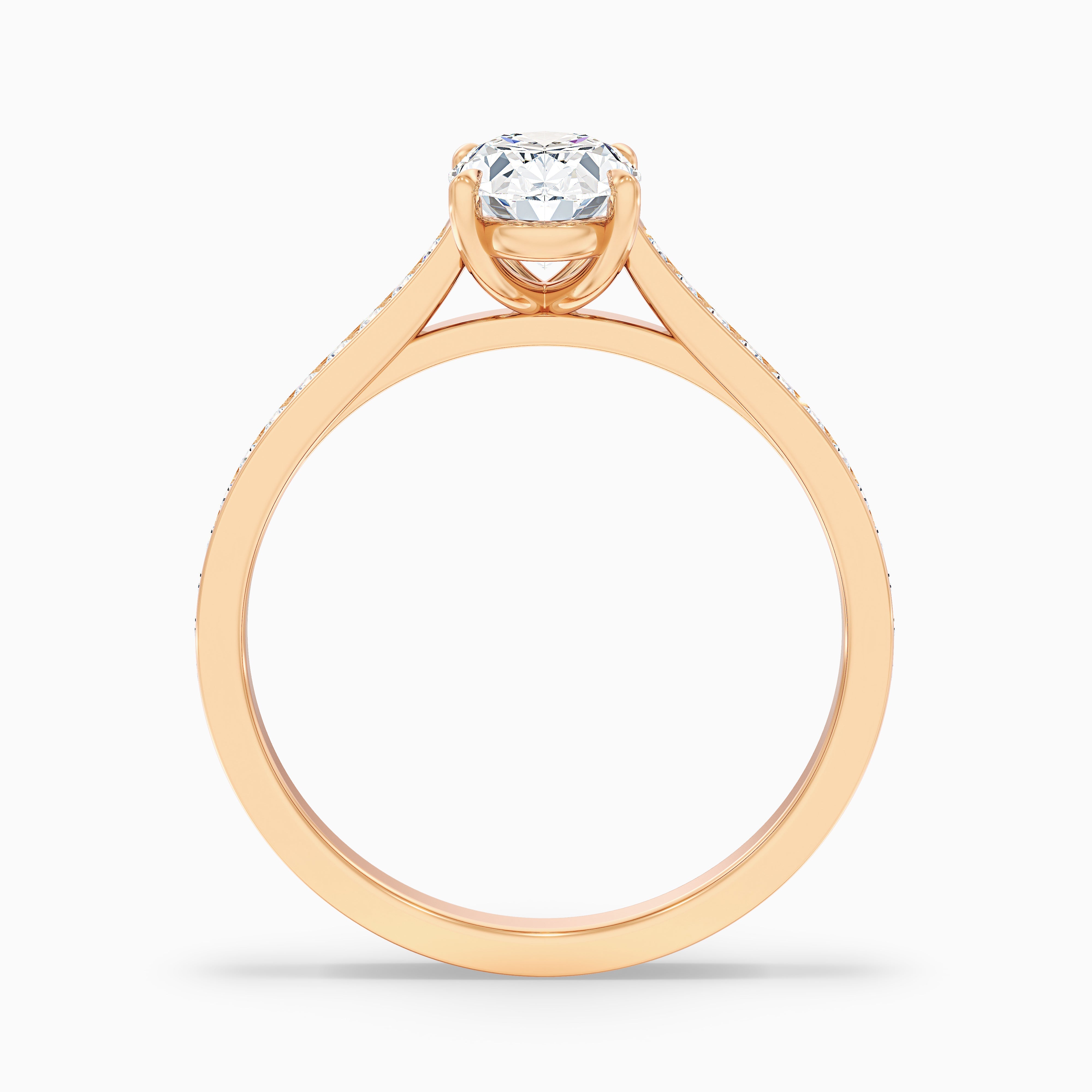 Jennifer Oval Side Stone Channel Set Moissanite Ring