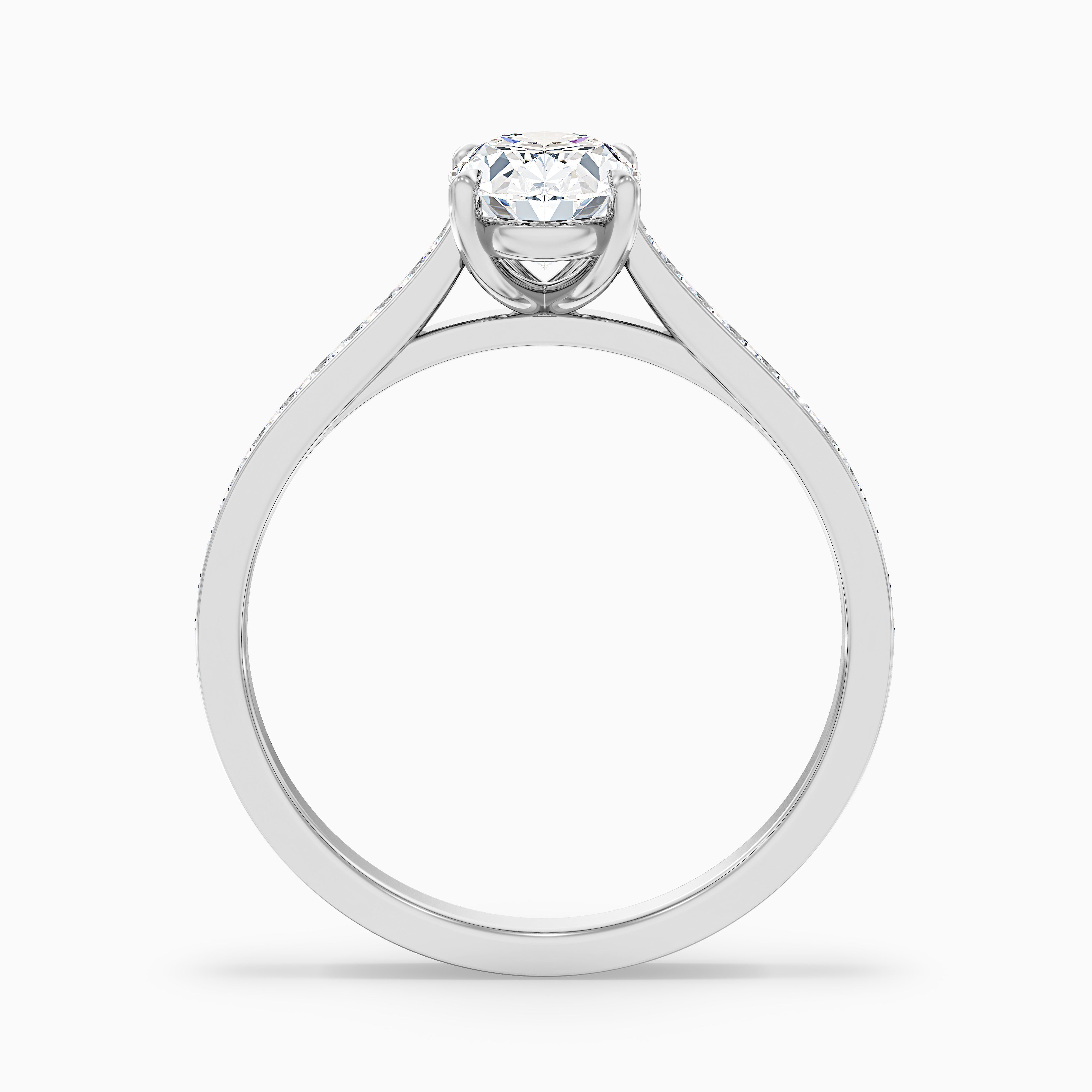 Jennifer Oval Side Stone Channel Set Moissanite Ring