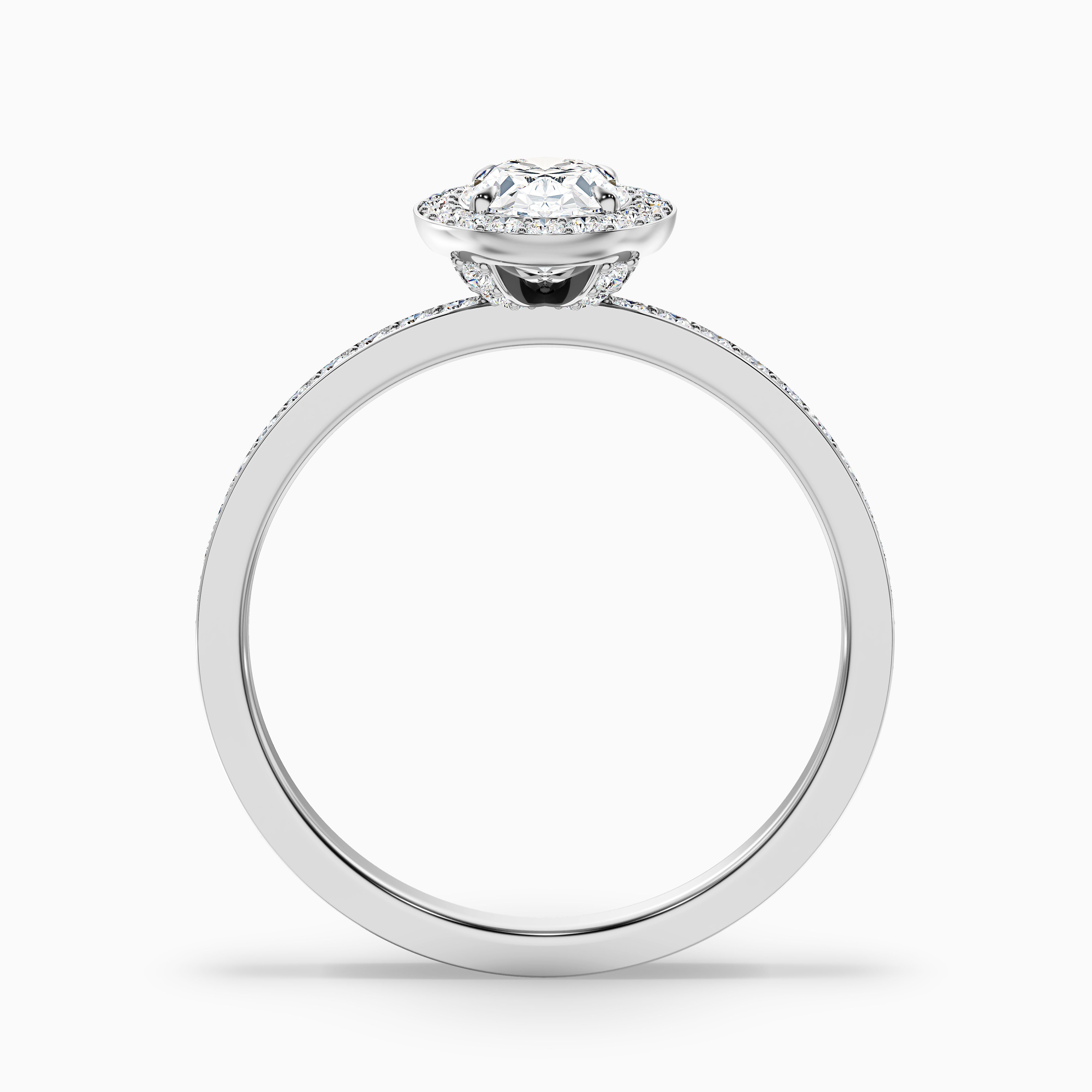 Jessica Oval Halo Channel Set Lab Grown Diamond Ring