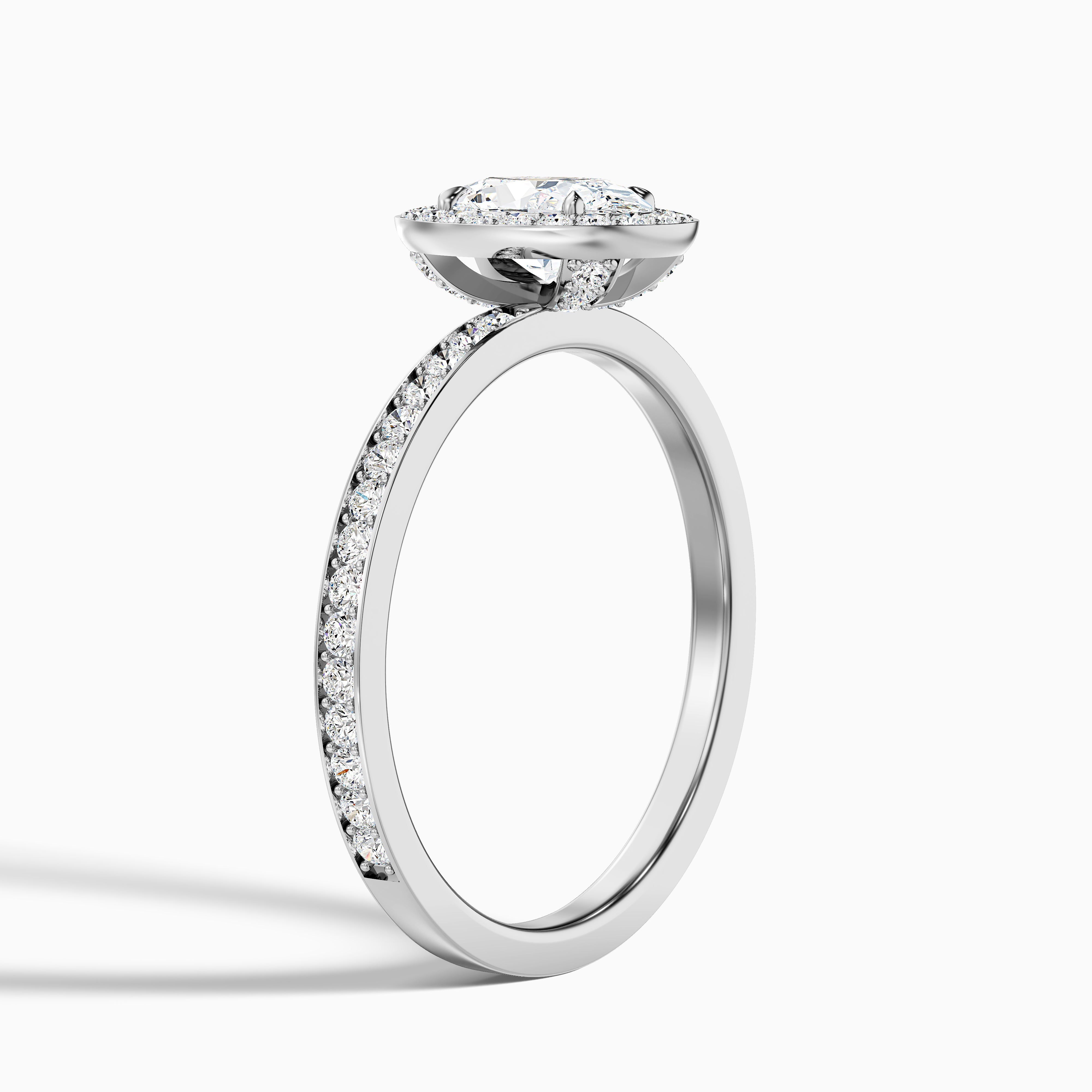 Jessica Oval Halo Channel Set Lab Grown Diamond Ring