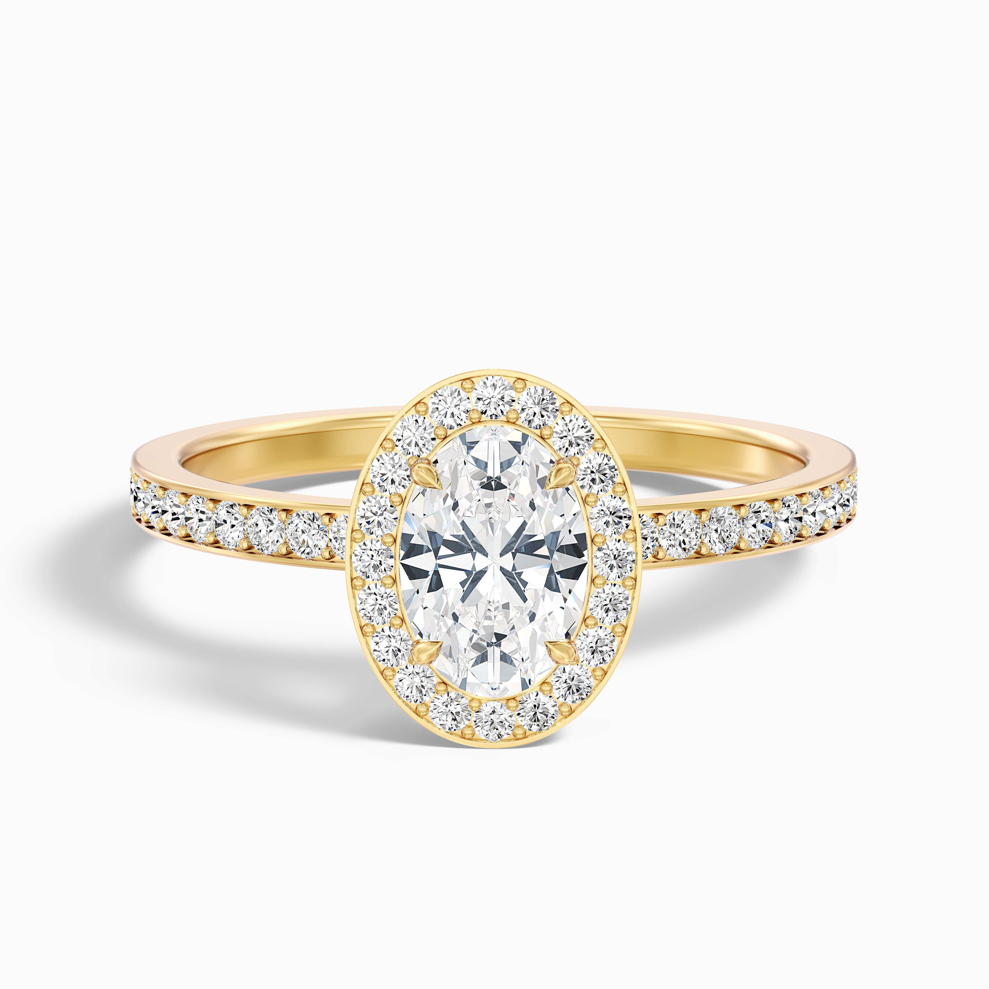 Jessica Oval Halo Channel Set Moissanite Ring