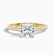 Jordana Cushion Side Stone Channel Set Lab Grown Diamond Ring