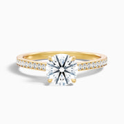Josephine Round Side Stone Channel Set Lab Grown Diamond Ring