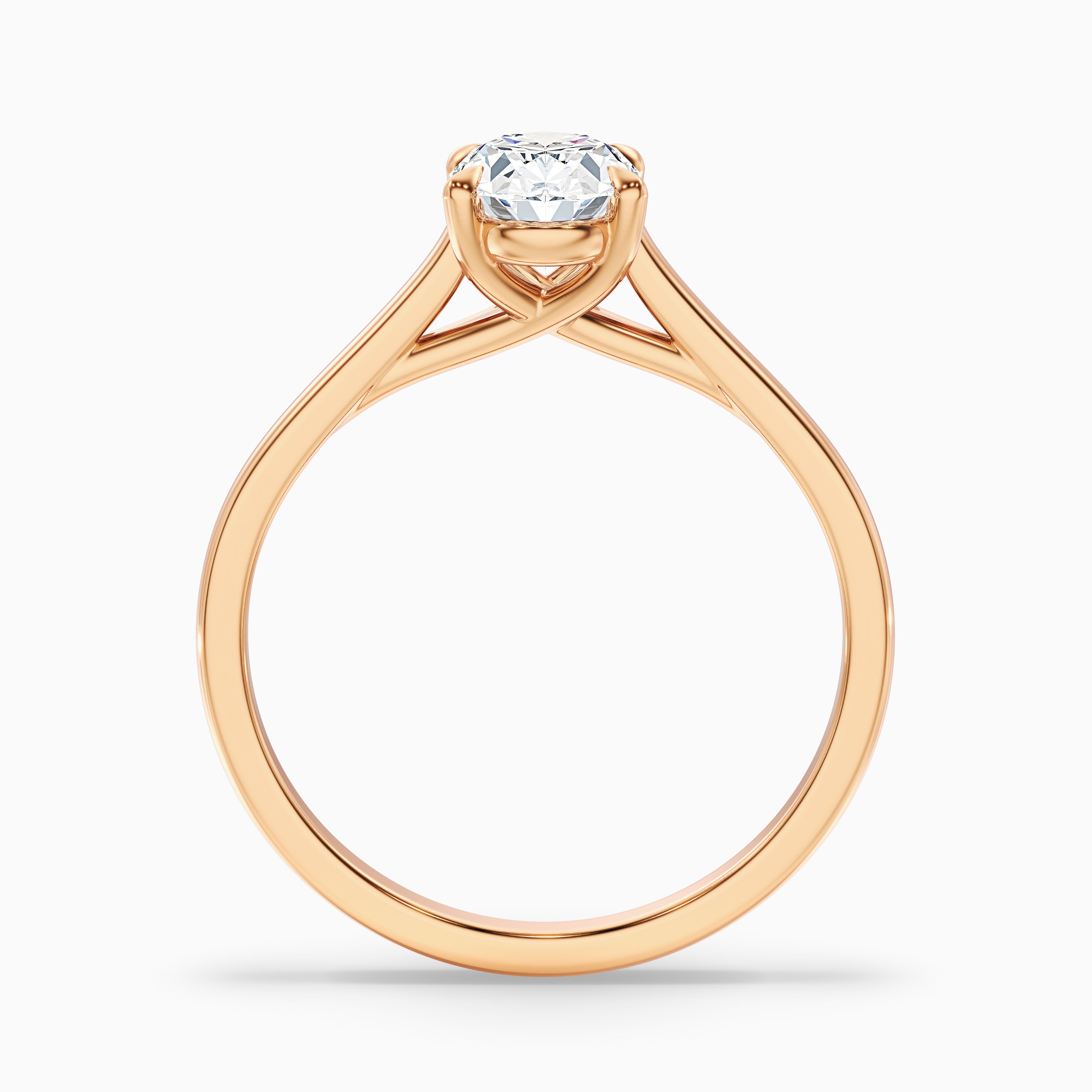Kaitlyn Oval Solitaire Moissanite Ring