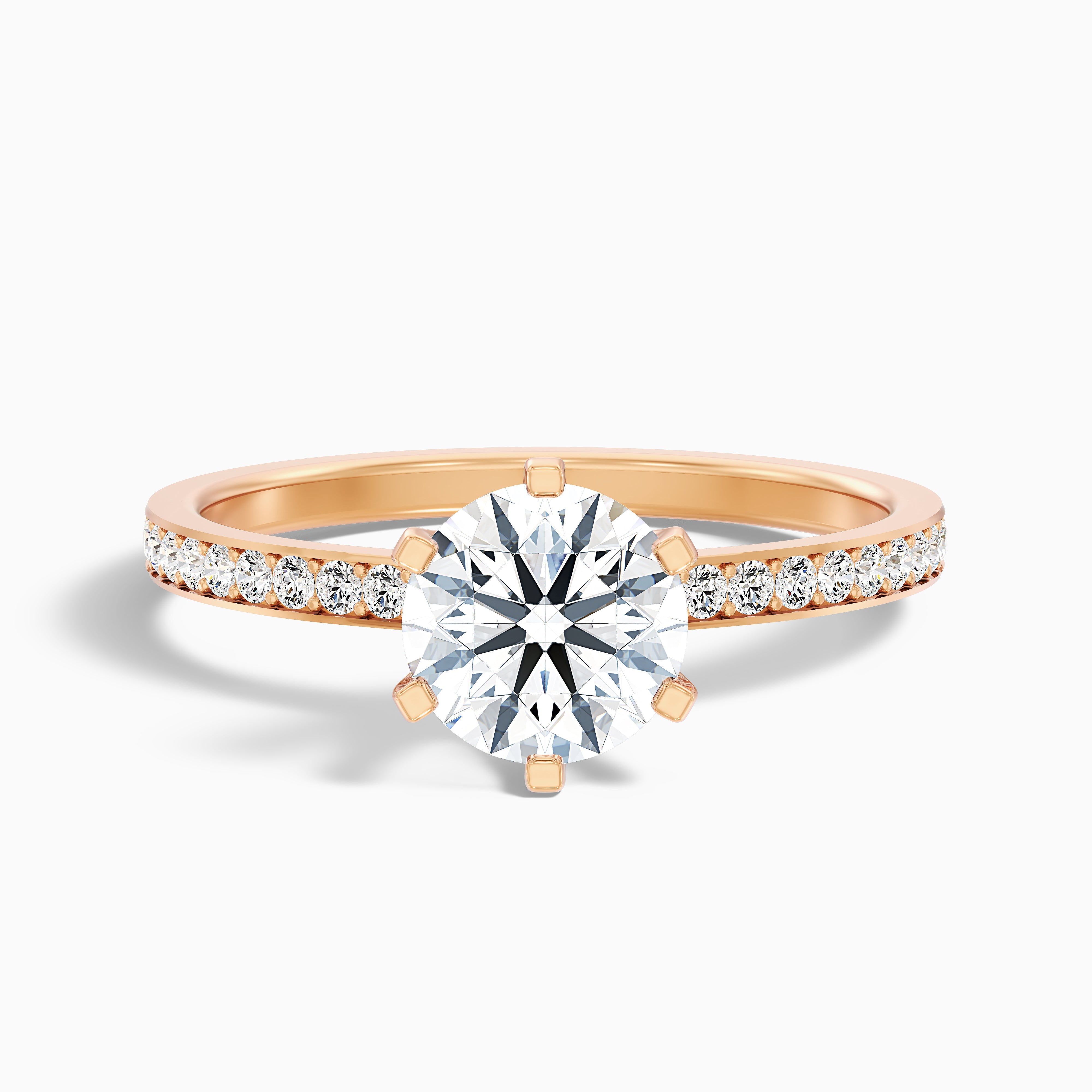Karolina Round Side Stone Moissanite Ring