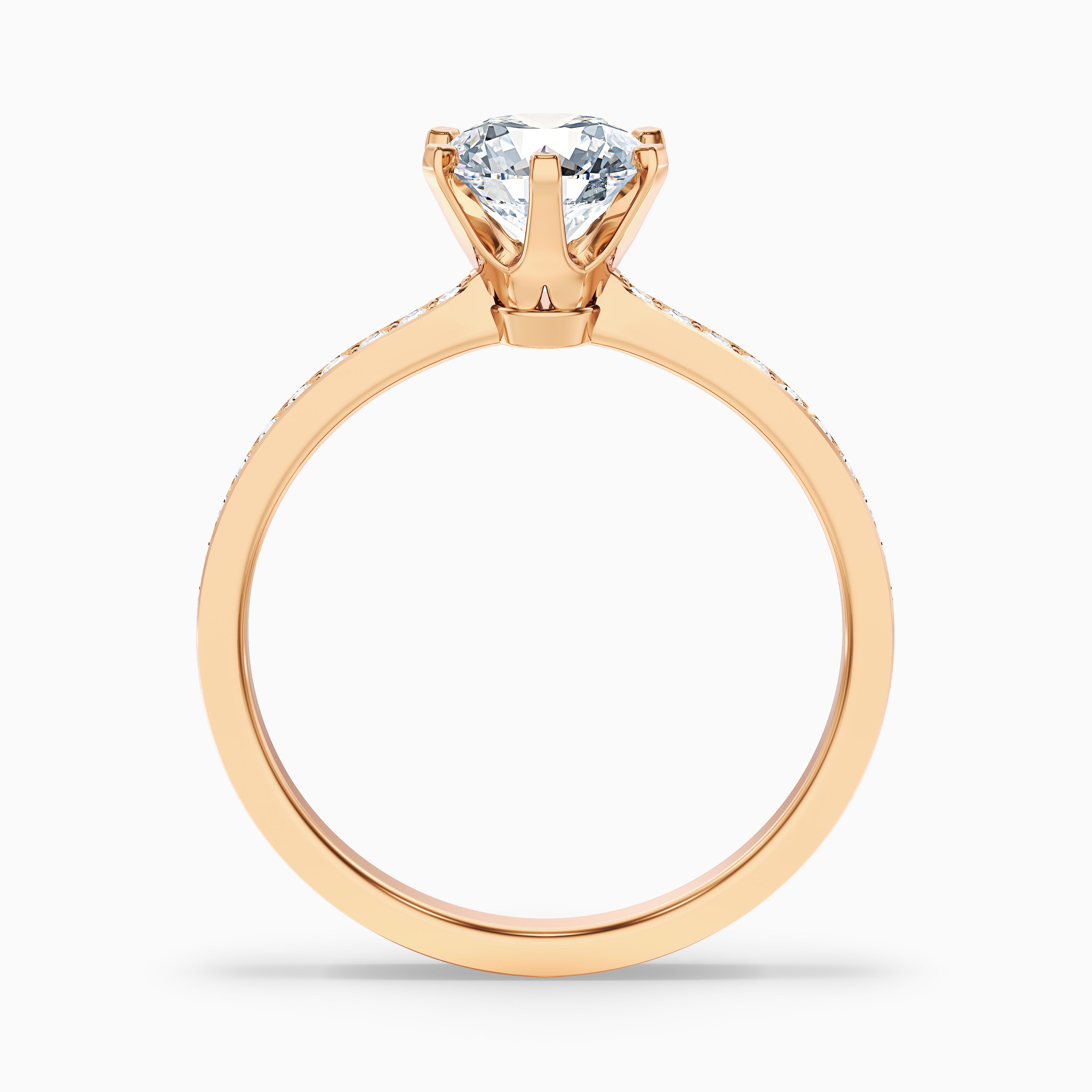 Karolina Round Side Stone Moissanite Ring