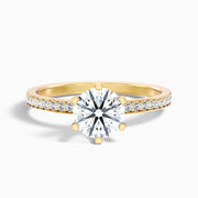 Karolina Round Side Stone Lab Grown Diamond Ring