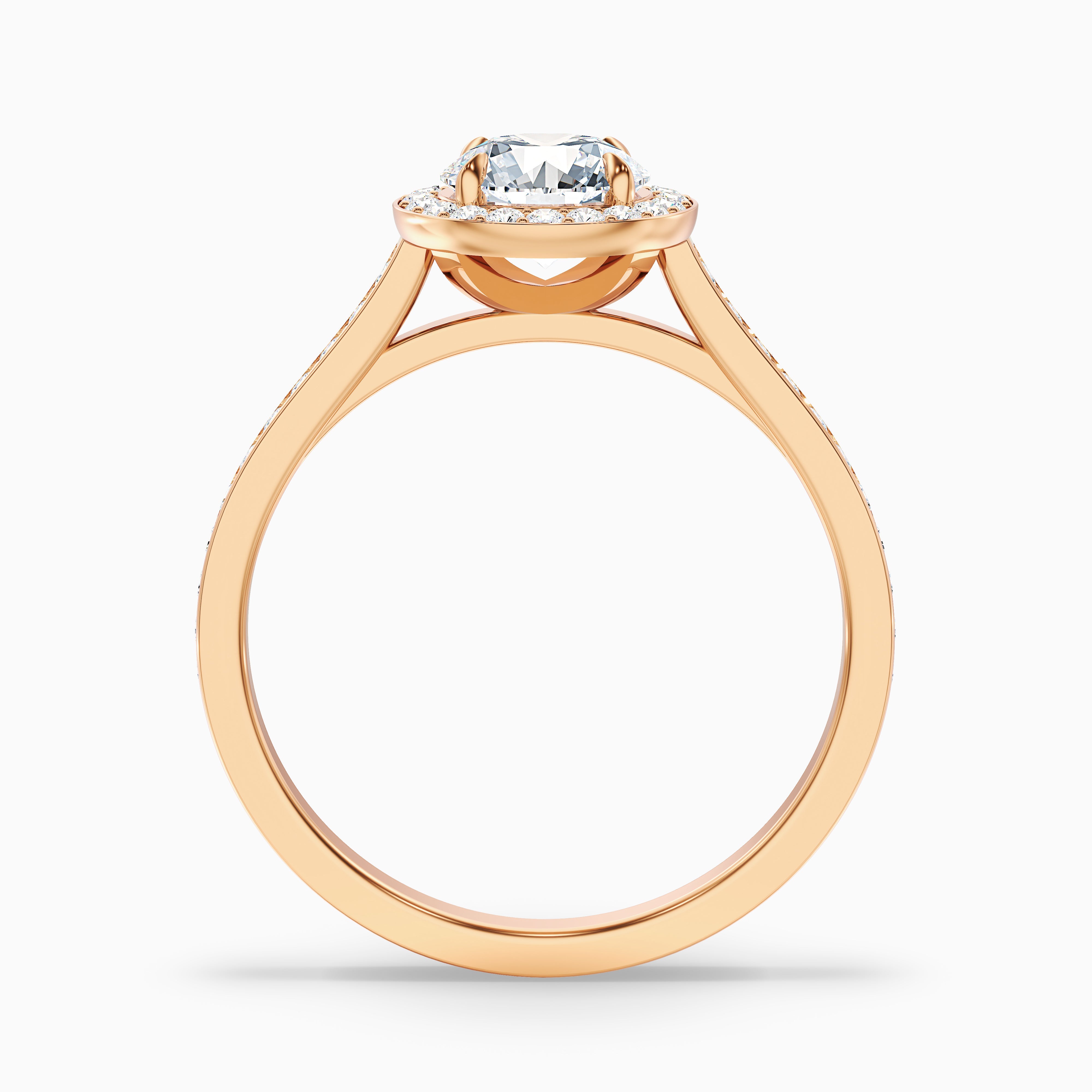 Kassandra Round Halo Channel Set Moissanite Ring